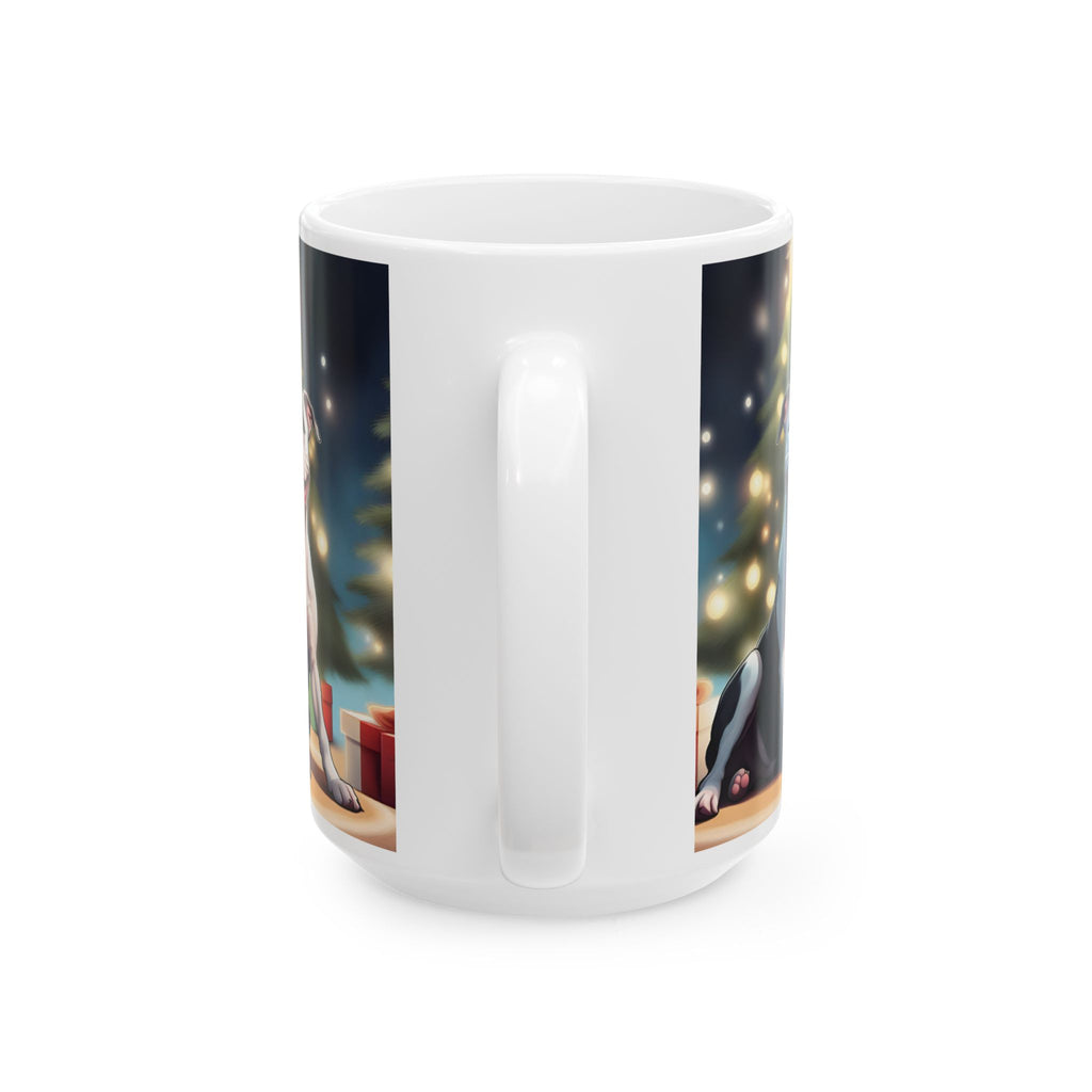 Pit Bull Holiday Ceramic Mug, (11oz, 15oz)