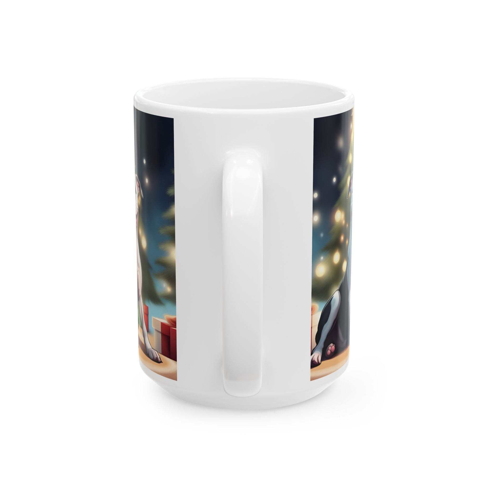 Pit Bull Holiday Ceramic Mug, (11oz, 15oz)