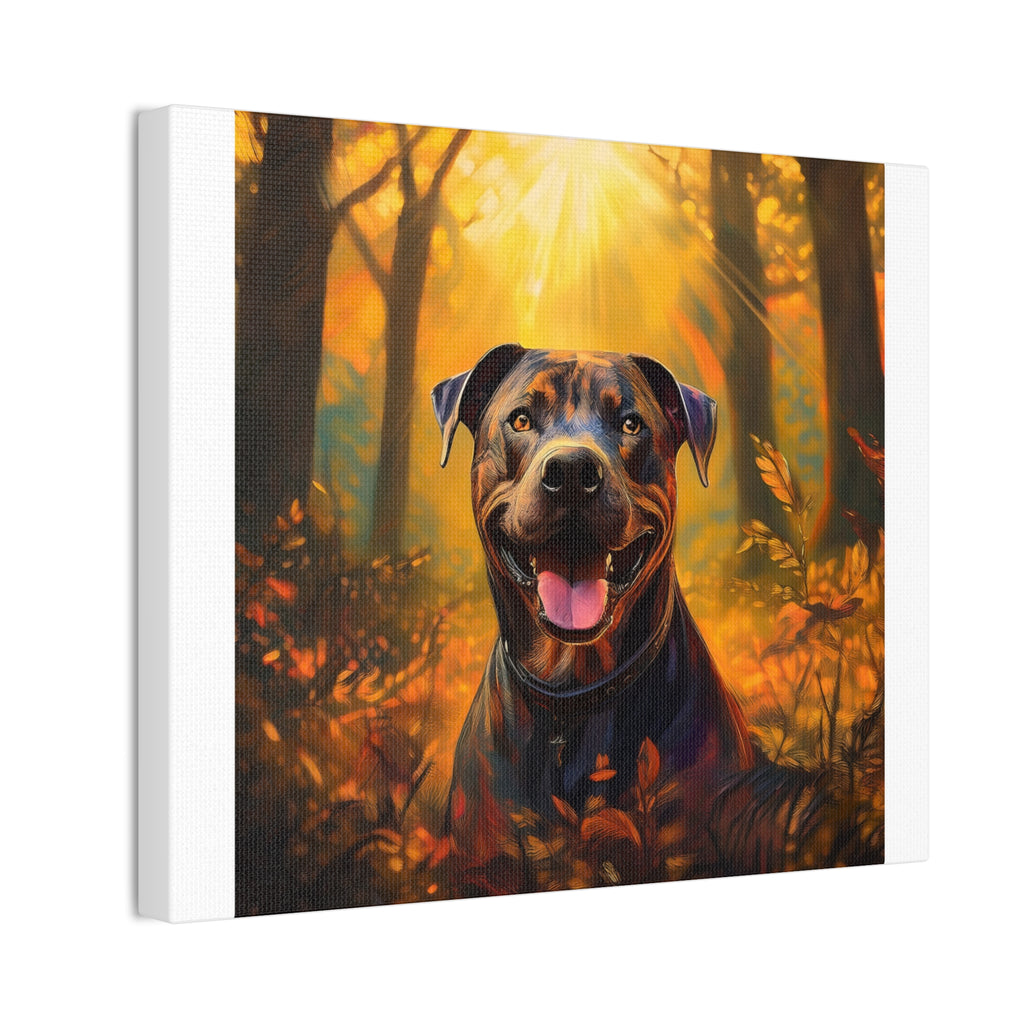 Pit Bull Brindle Autumn Stretched, 0.75"