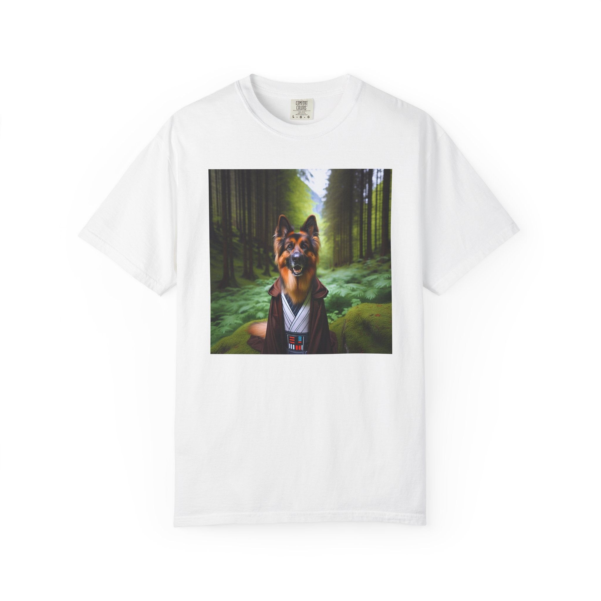 German Shepherd Forest Knight Unisex Garment-Dyed T-shirt