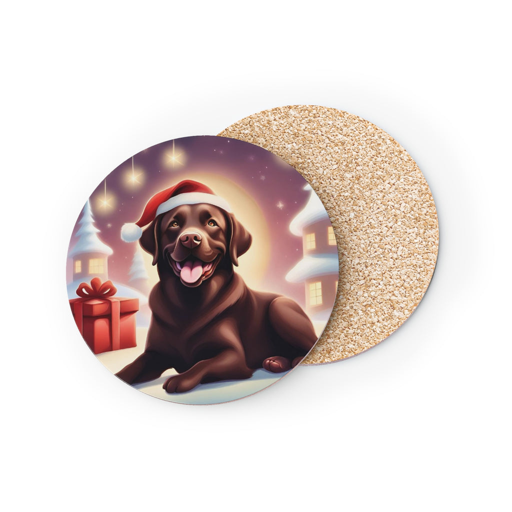 Chocolate Lab Holiday Coasters