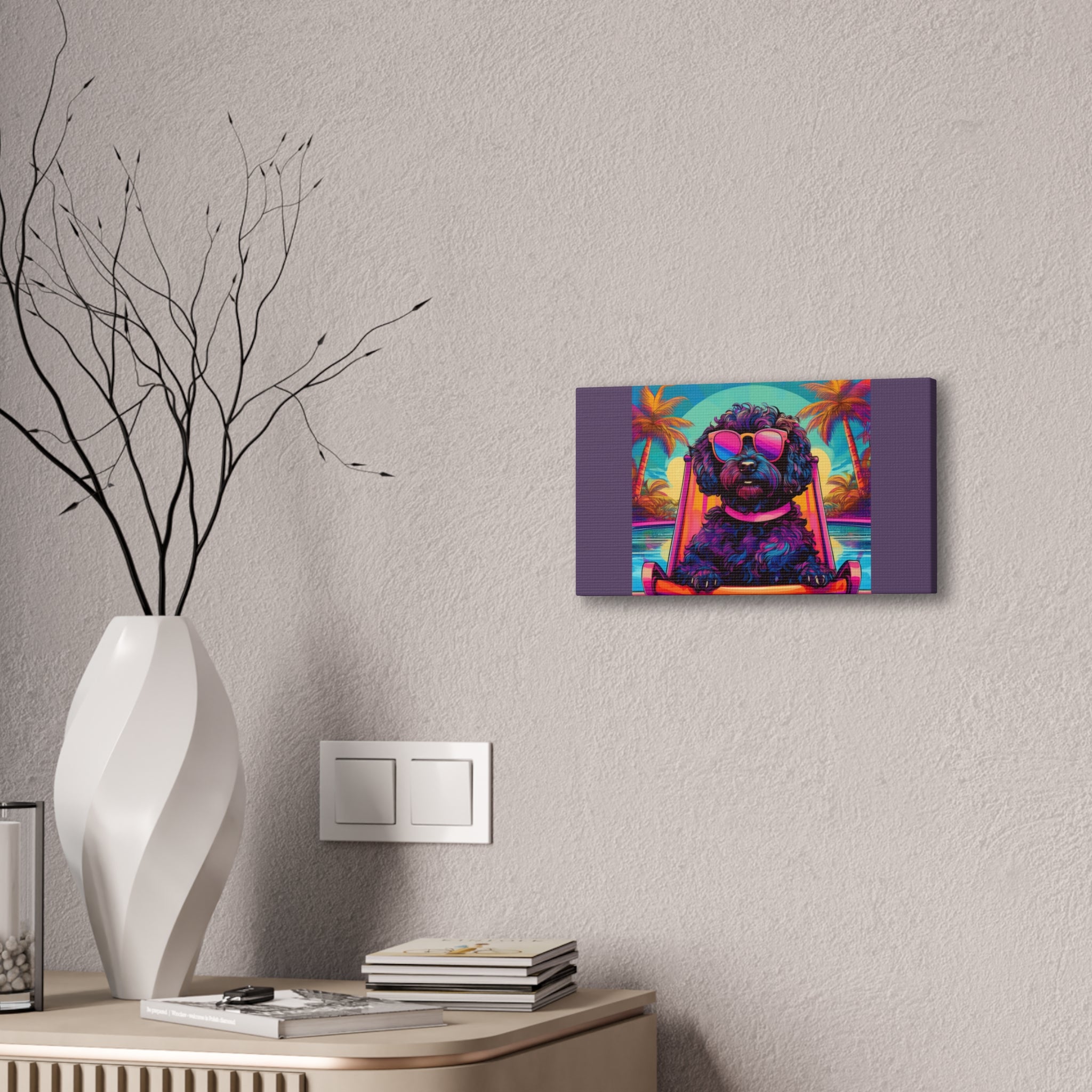 Doodle Poolside Canvas Painting