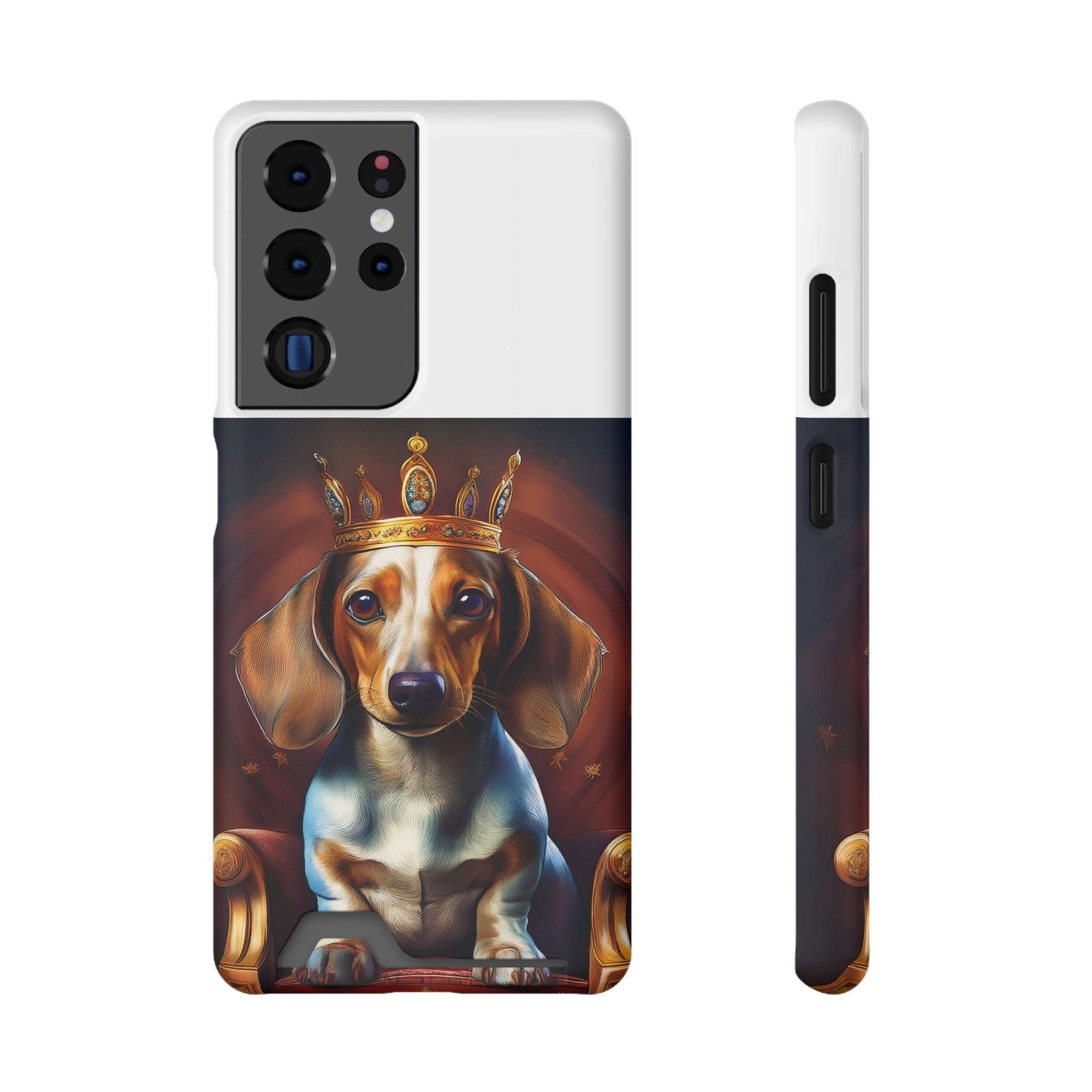 Dachshund Royal Phone Case with Card Holder