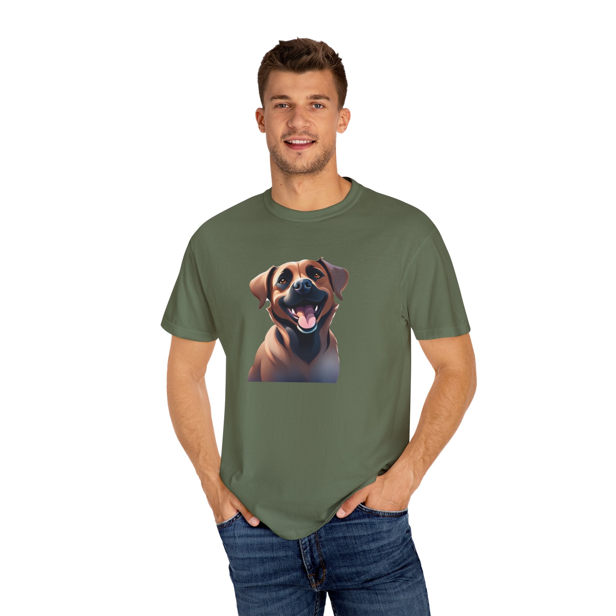 Black Mouth Cur Garment-Dyed T-shirt