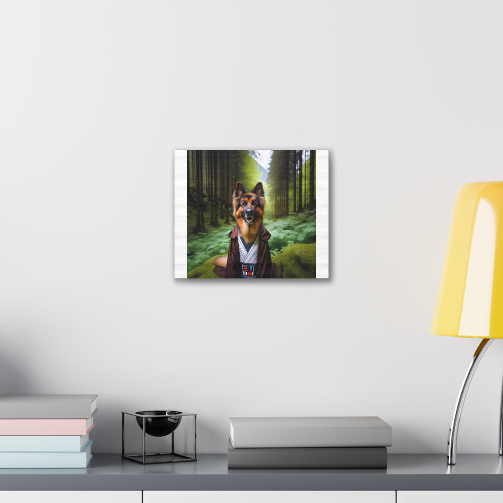 German Shepherd Forest Knight Canvas Stretched, 0.75"