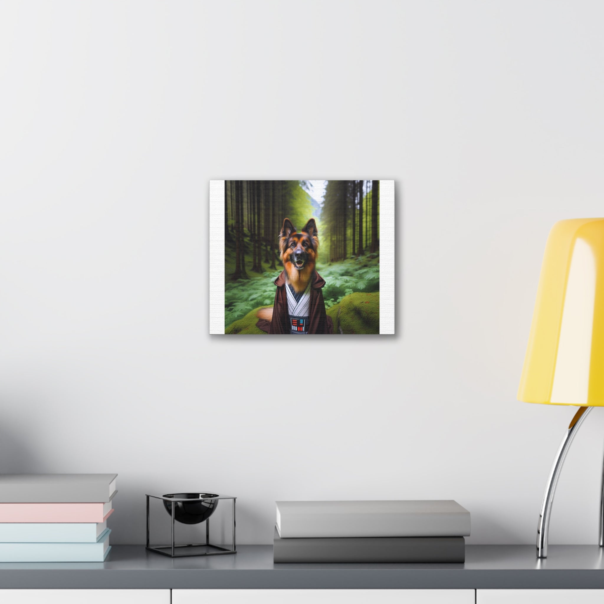 German Shepherd Forest Knight Canvas Stretched, 0.75"