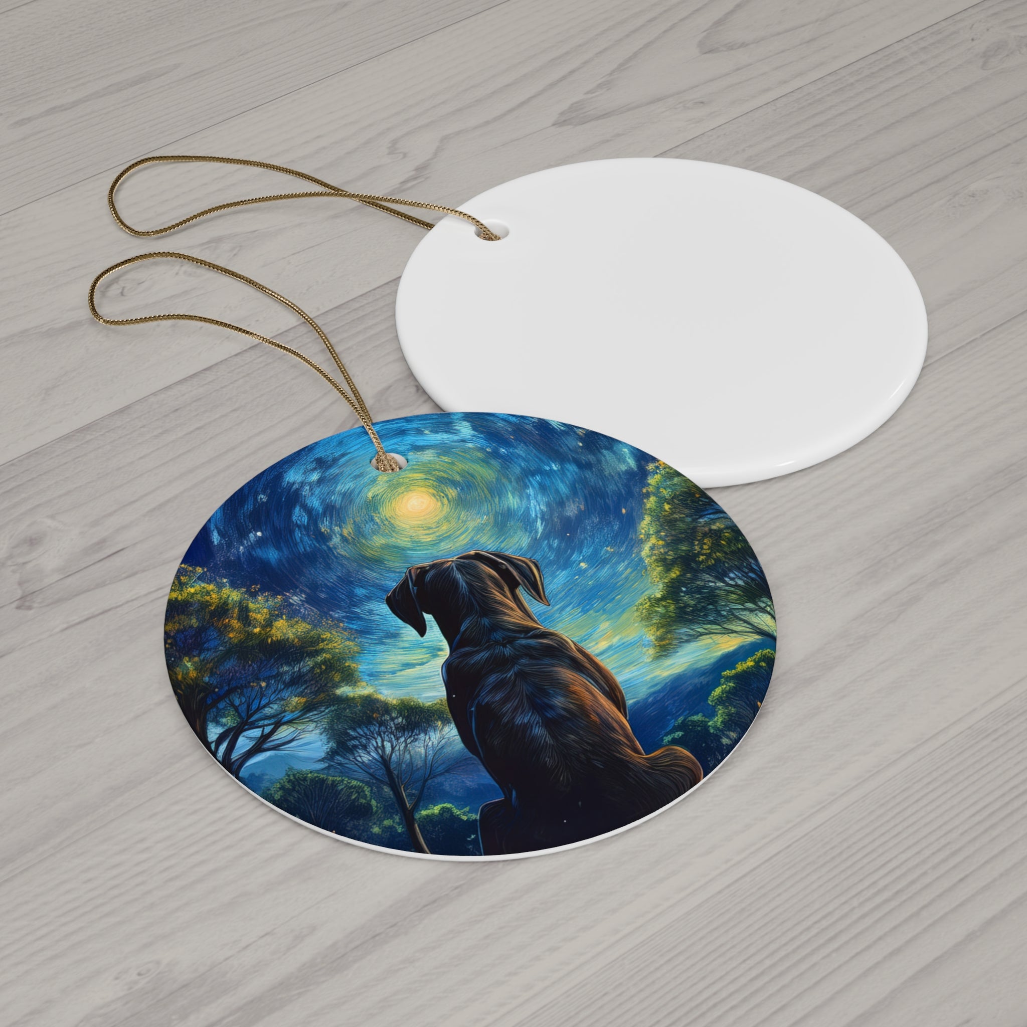 Moonlit Thoughts Ceramic Ornament