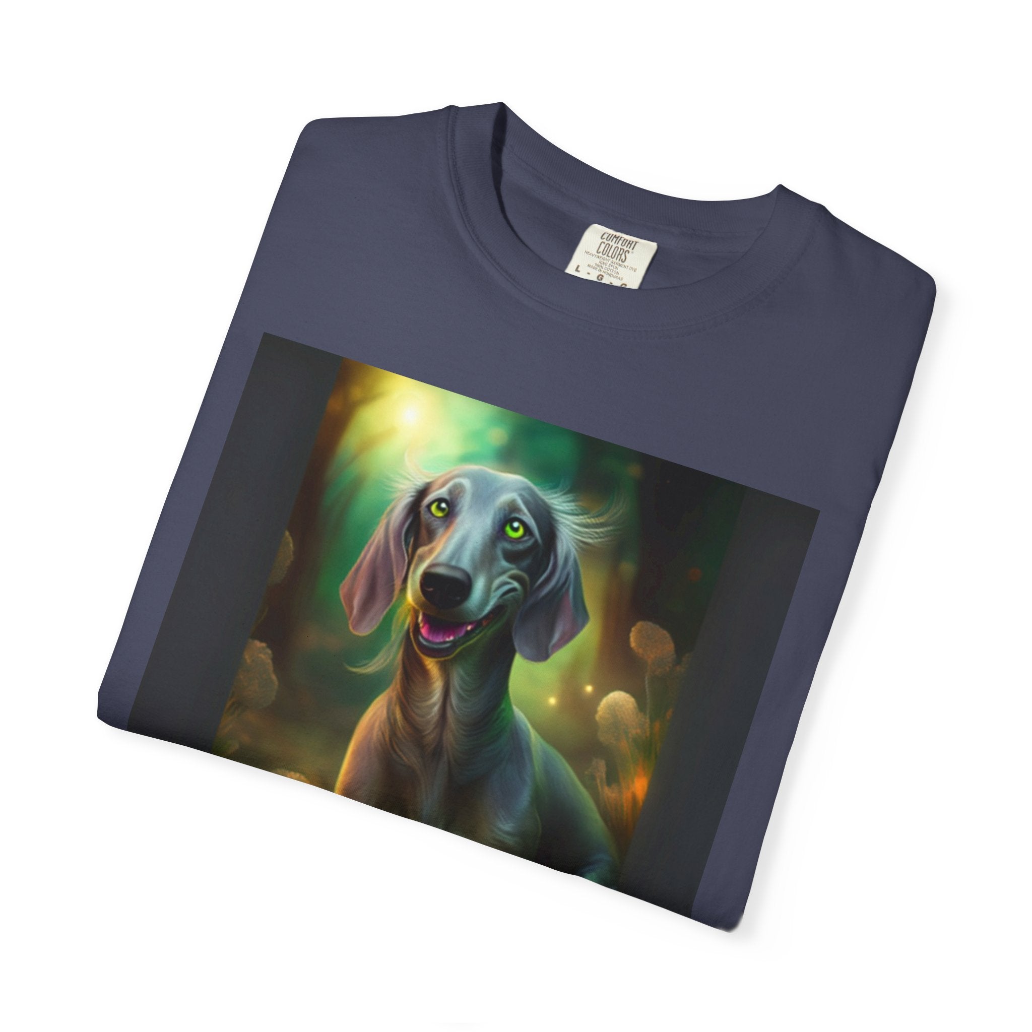 Silver Grey Dachshund Unisex Garment-Dyed T-shirt