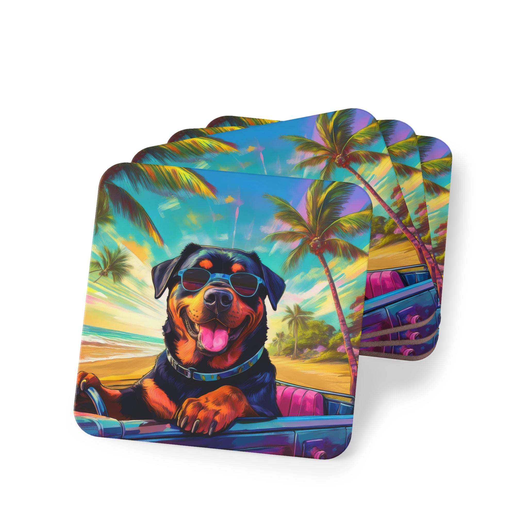 Rottweiler Beach Drive Coasters