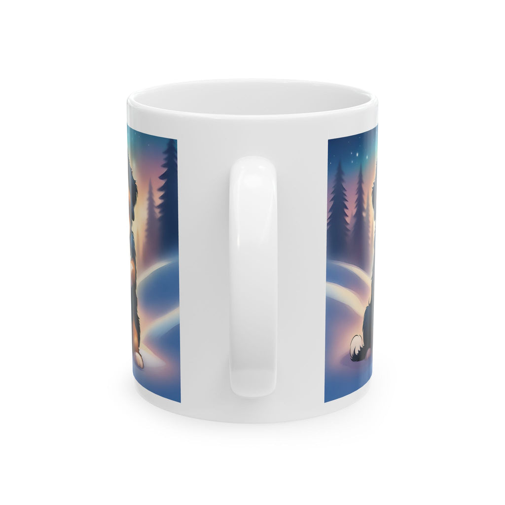 Bernedoodle Holiday Ceramic Mug, (11oz, 15oz)