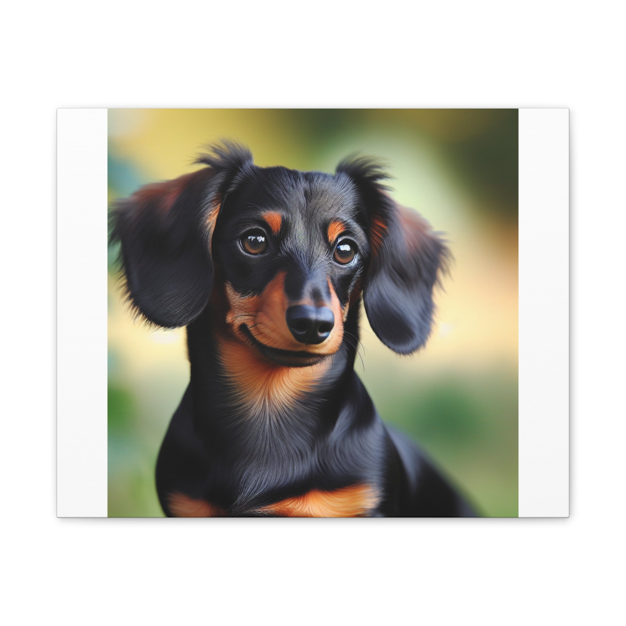 Black/Brown Dachshund Canvas Stretched, 0.75"