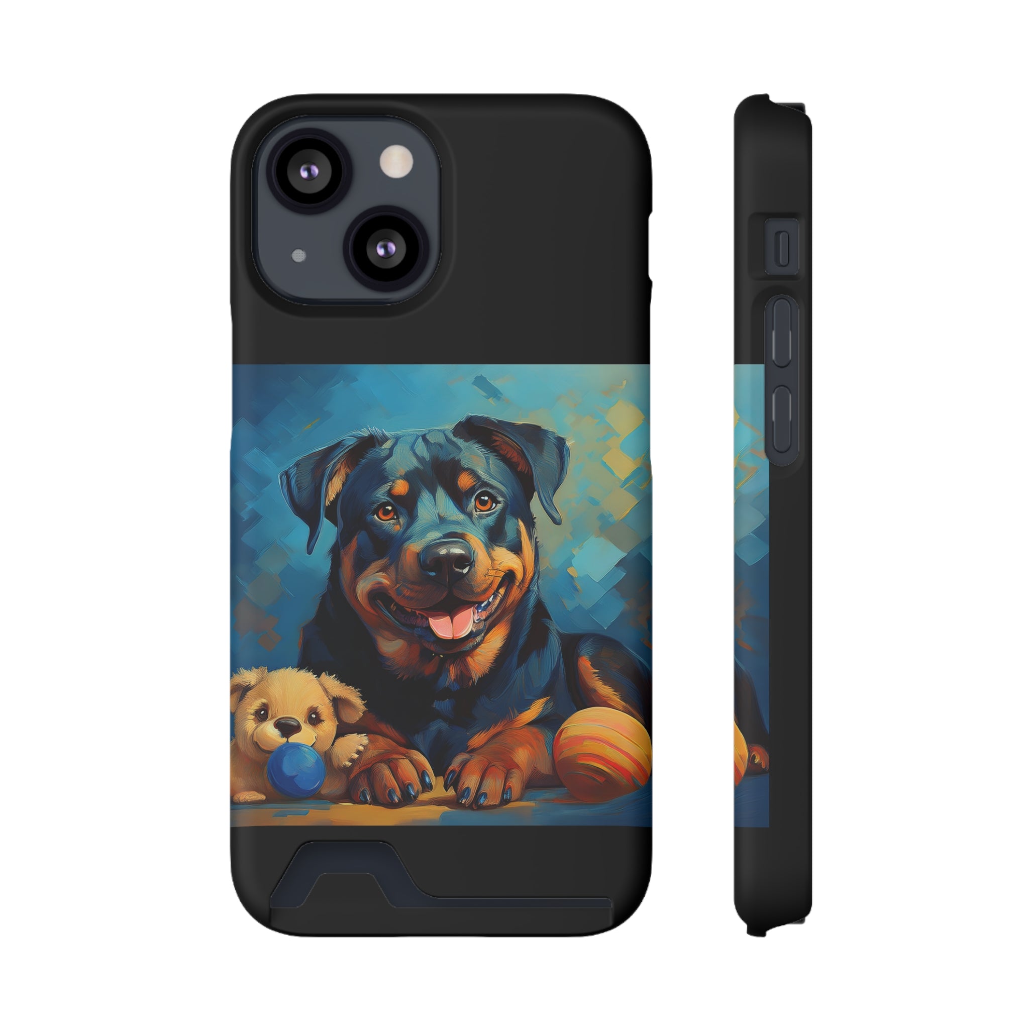 Rottweiler Phone Case with Card Holder