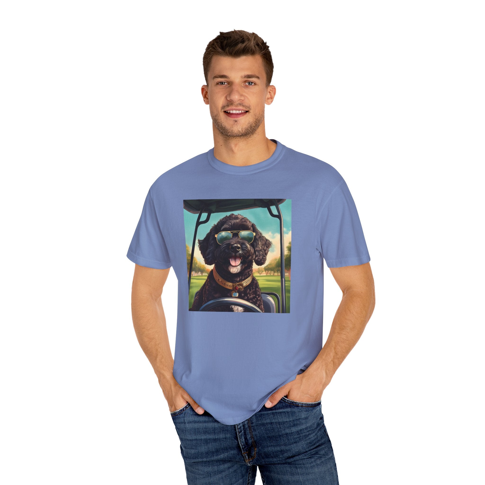 Doodle Golf Cart Unisex Garment-Dyed T-shirt