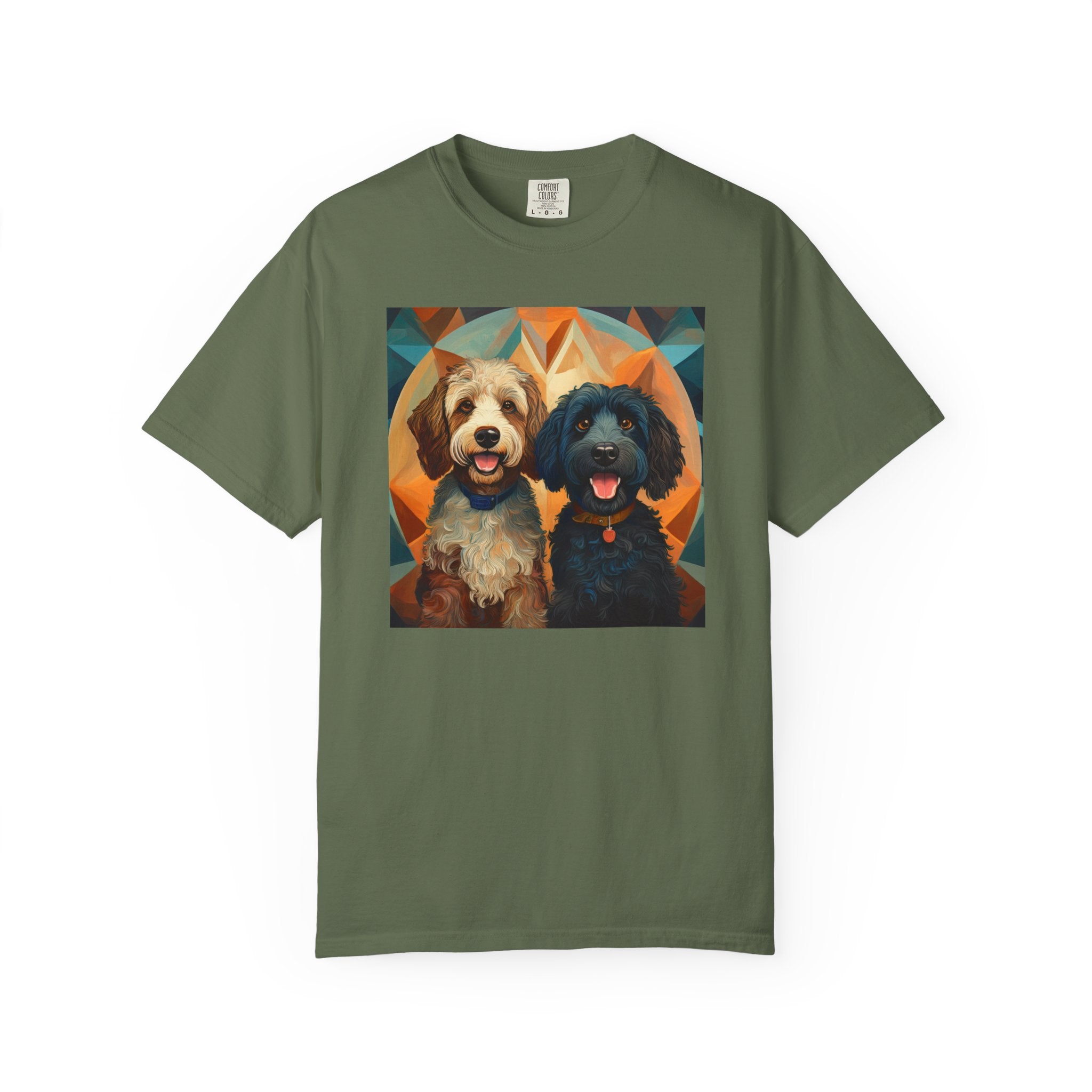 Doodles, Black & Tan Unisex Garment-Dyed T-shirt