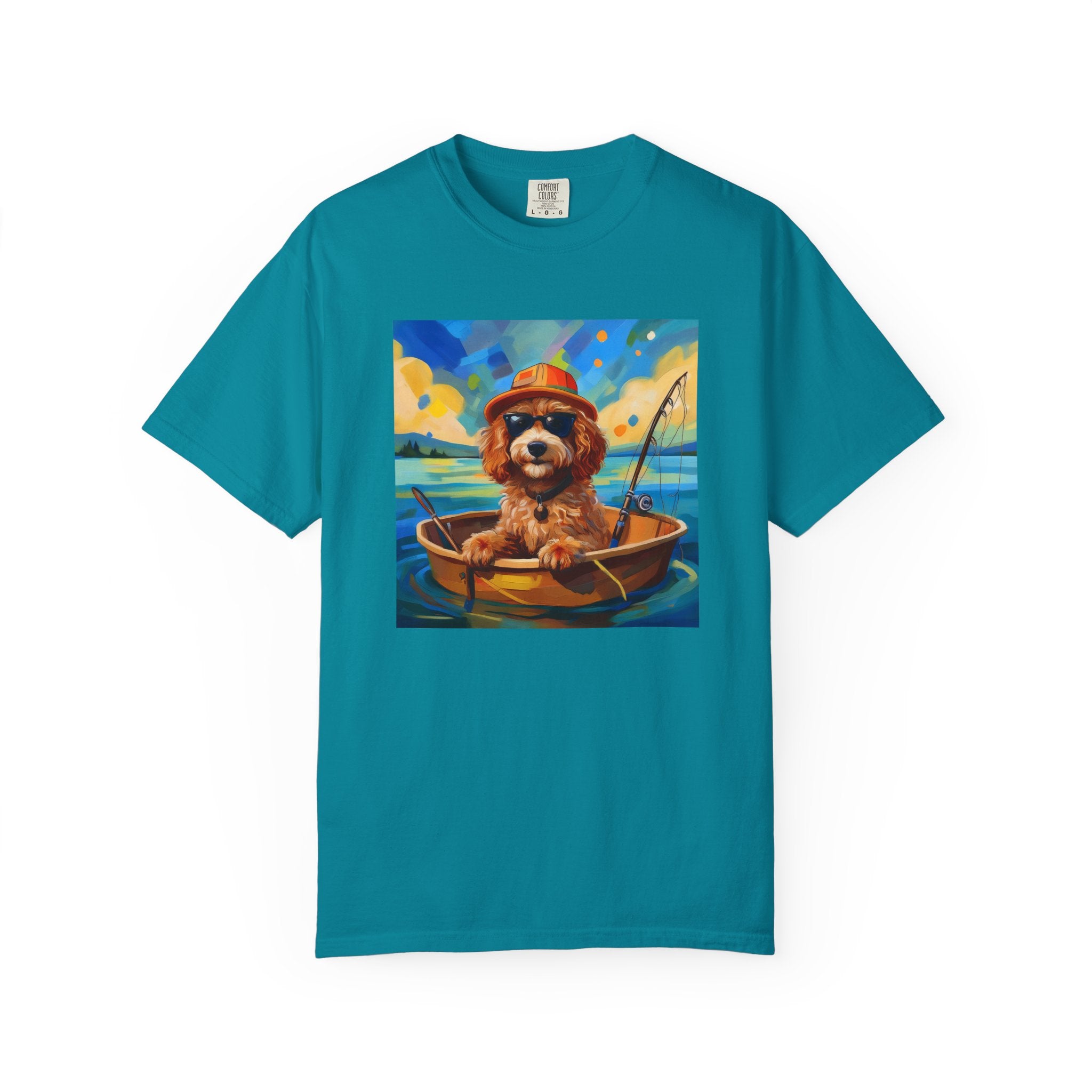 Doodle Fishing Unisex Garment-Dyed T-shirt