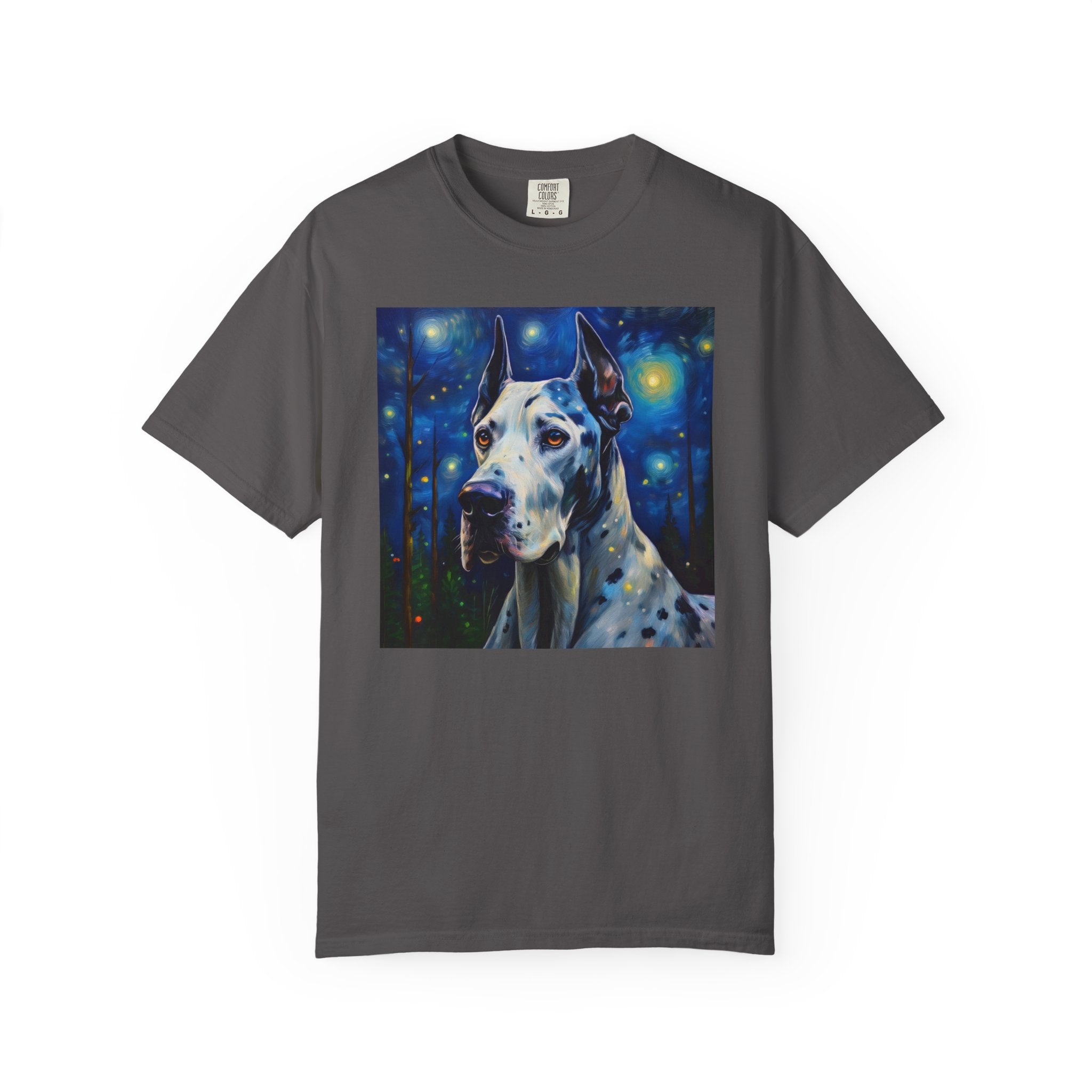 Great Dane Stary Night Unisex Garment-Dyed T-shirt