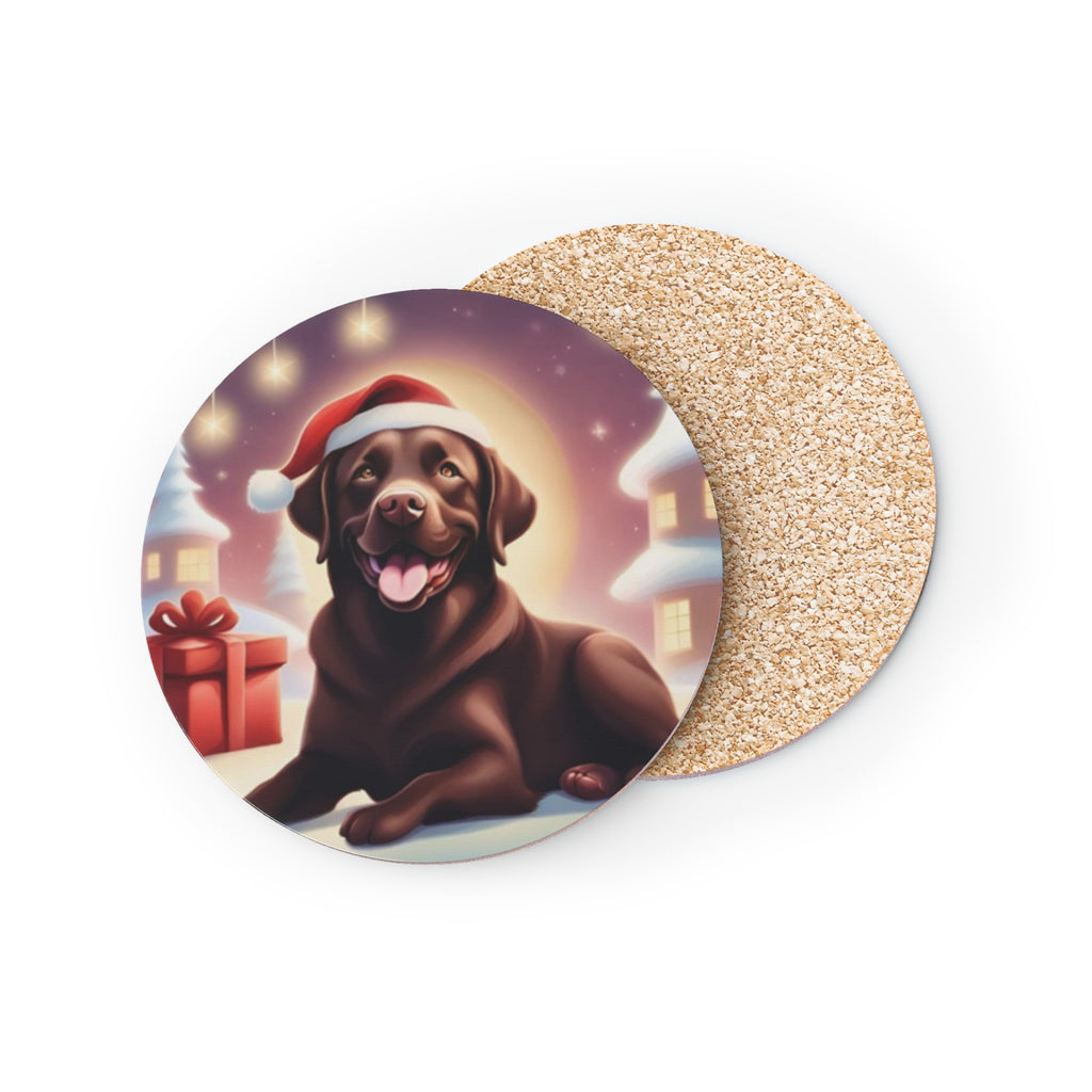 Chocolate Lab Holiday Coonhound Coasters