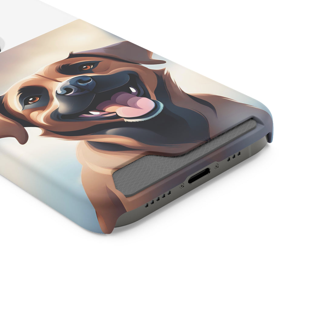 Black Mouth Cur Phone Case with Card Holder
