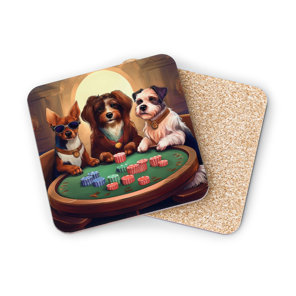 Puppy Poker Coasters