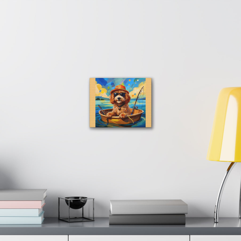 Doodle Fishing Canvas Painting