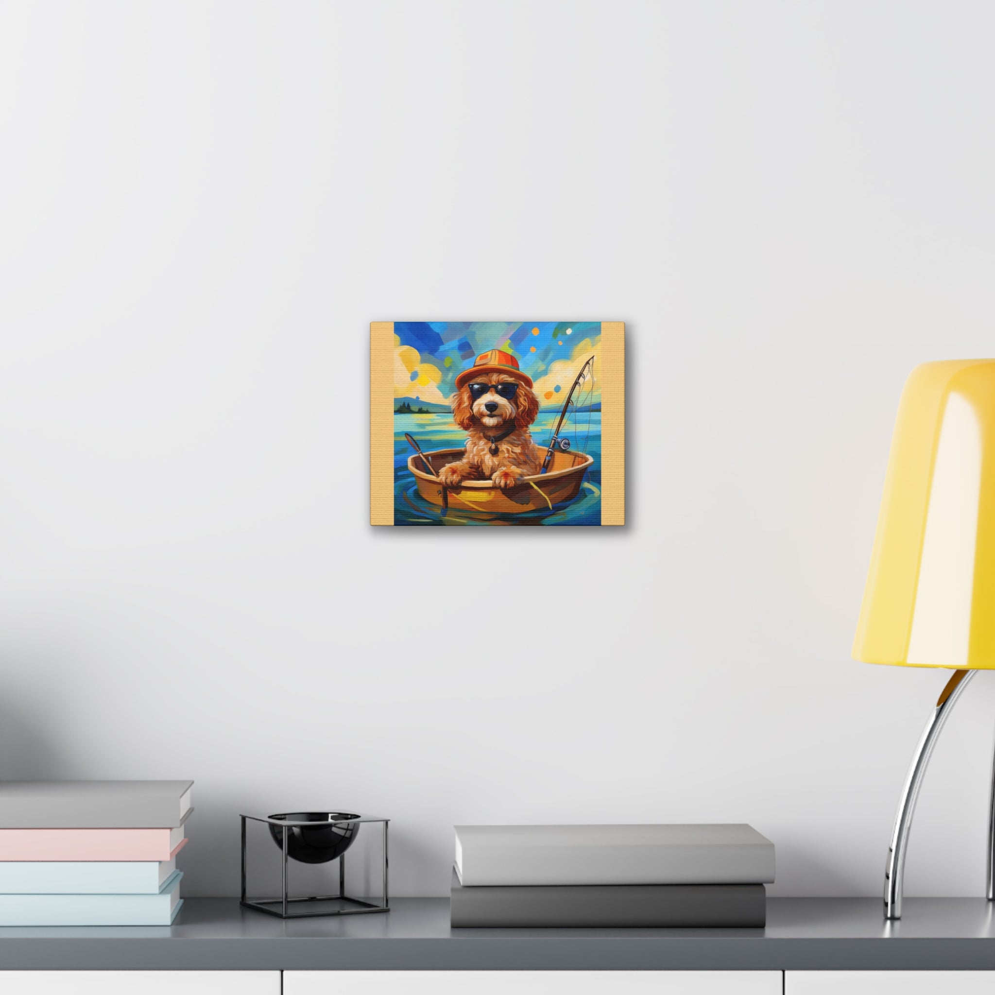 Doodle Fishing Canvas Painting