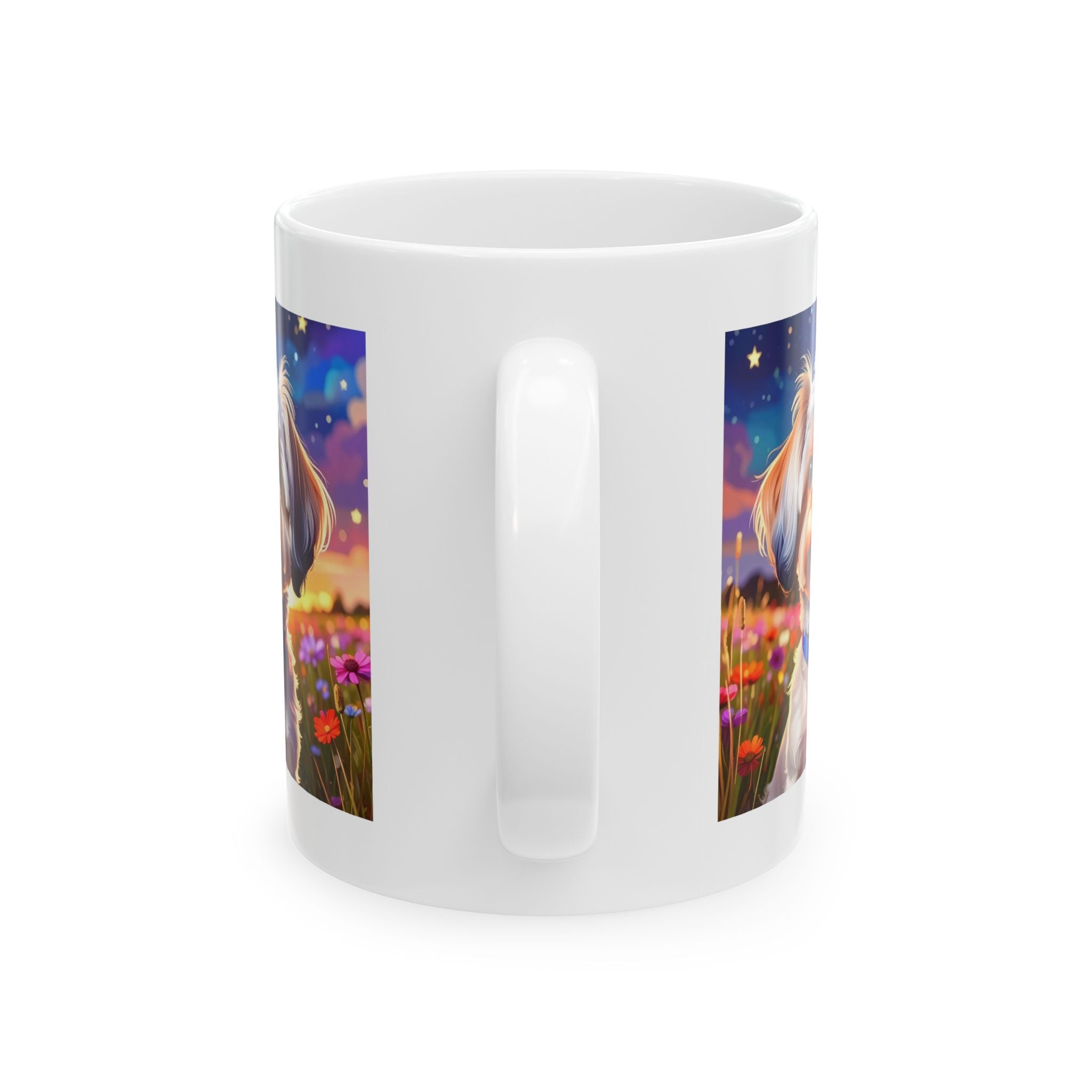 Yorkie Stary Night Ceramic Mug, (11oz, 15oz)