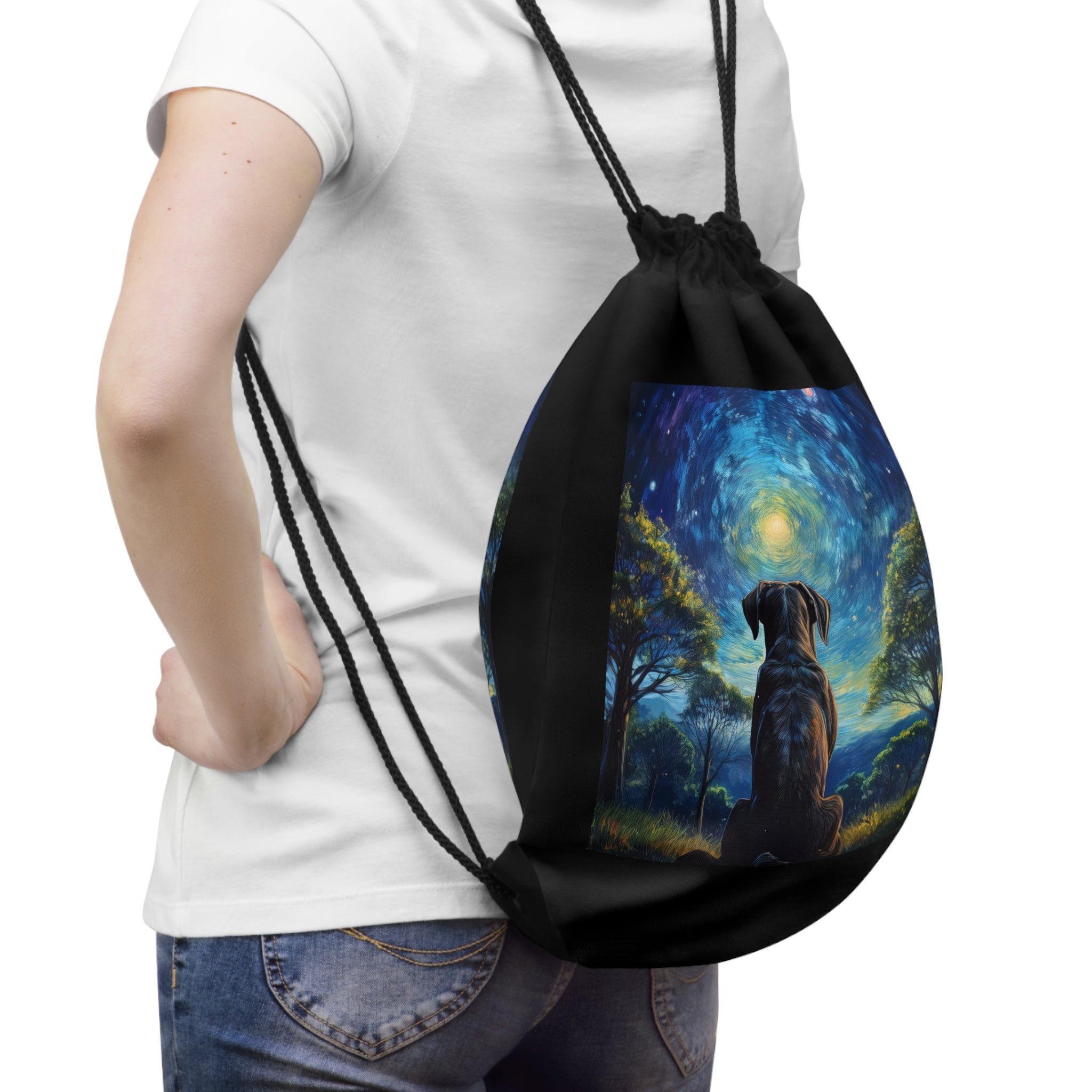 Moonlit Thoughts Drawstring Bag