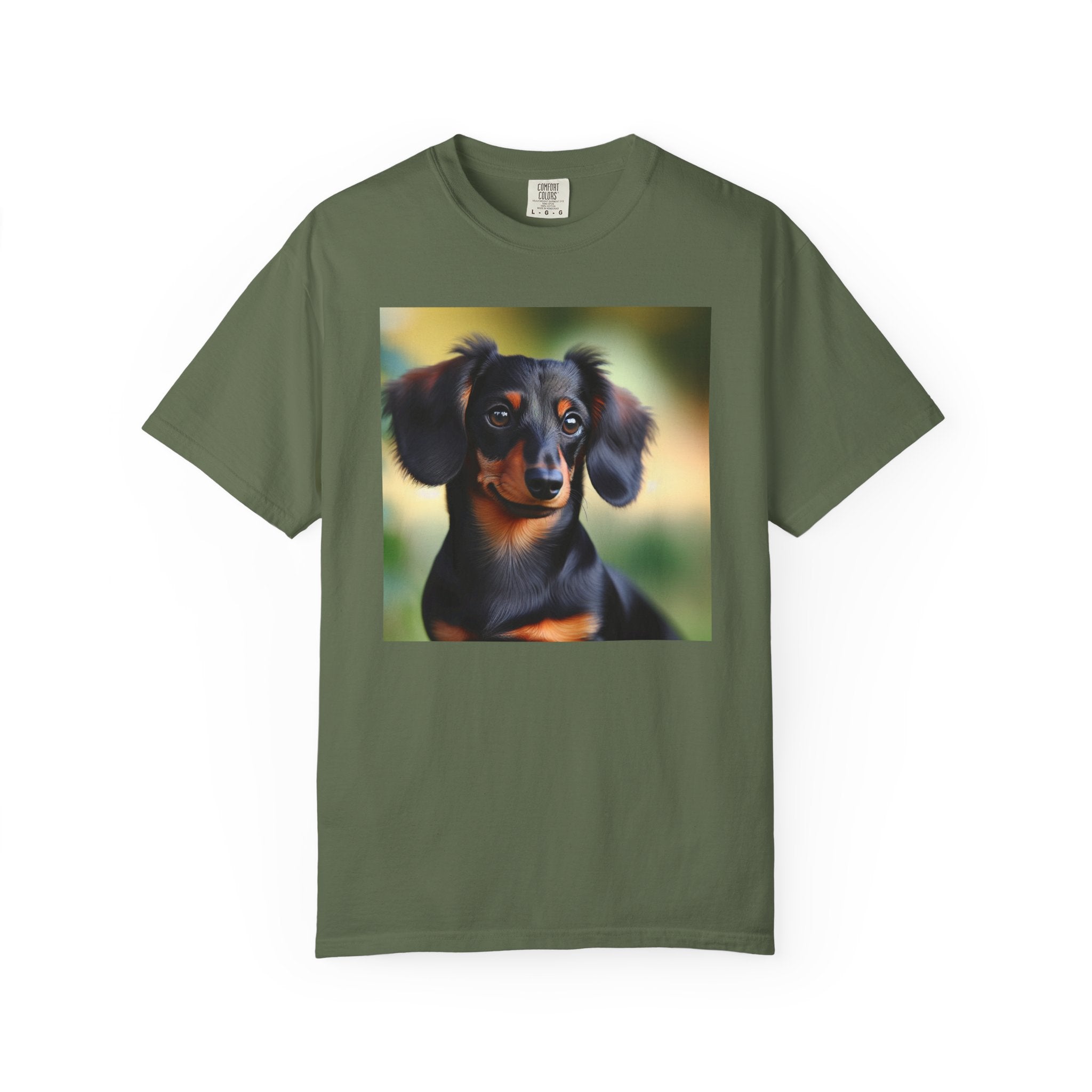 Black/Brown Dachshund Unisex Garment-Dyed T-shirt