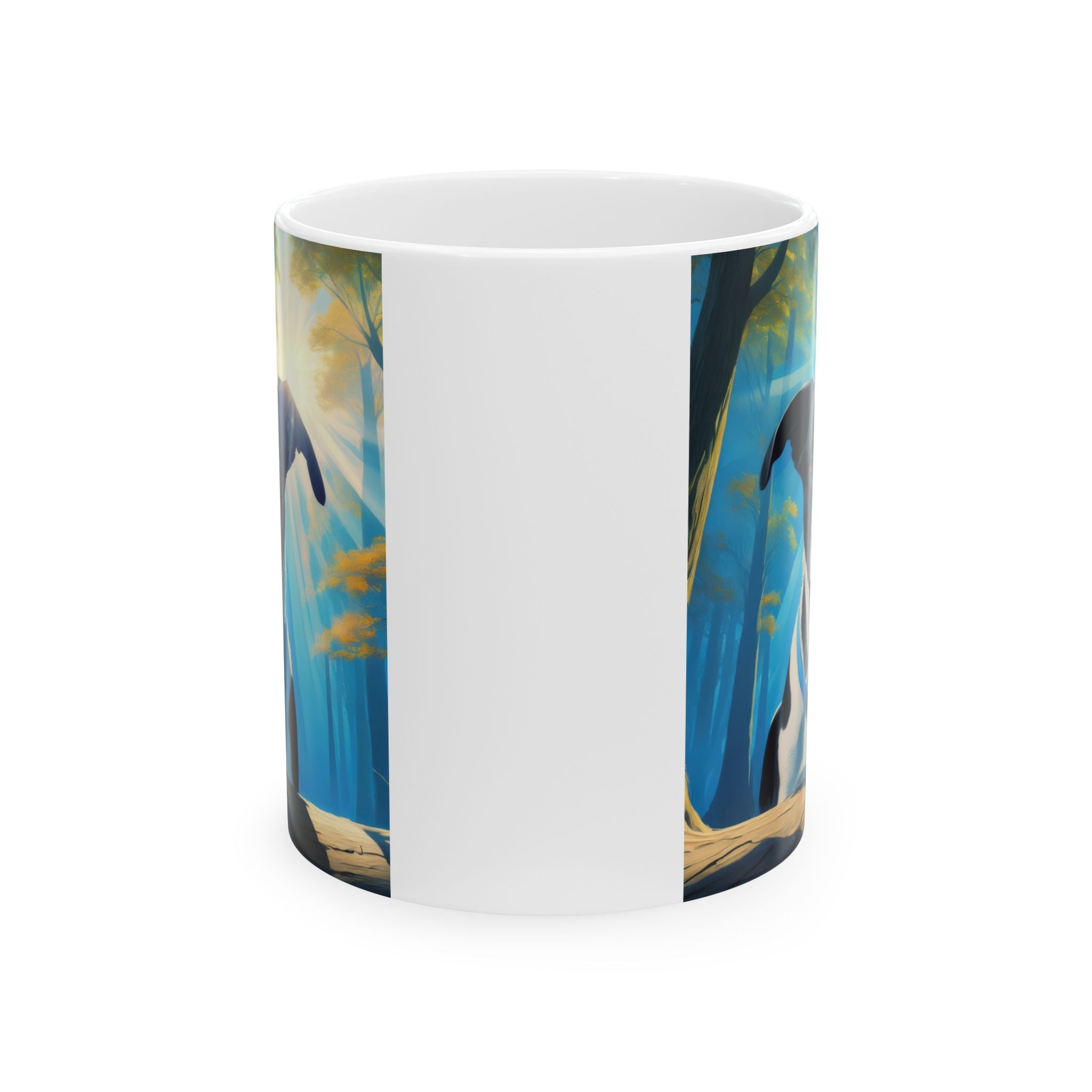 Coonhound forest Ceramic Mug, (11oz, 15oz)