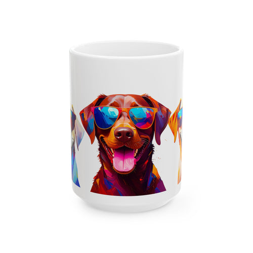 3 Labs Sunglasses Ceramic Mug, (11oz, 15oz)