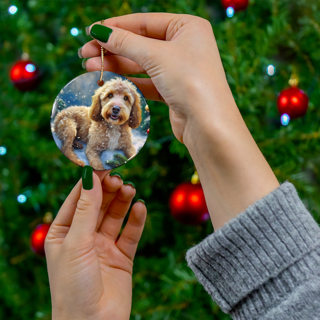Doodle Holiday Ceramic Ornament