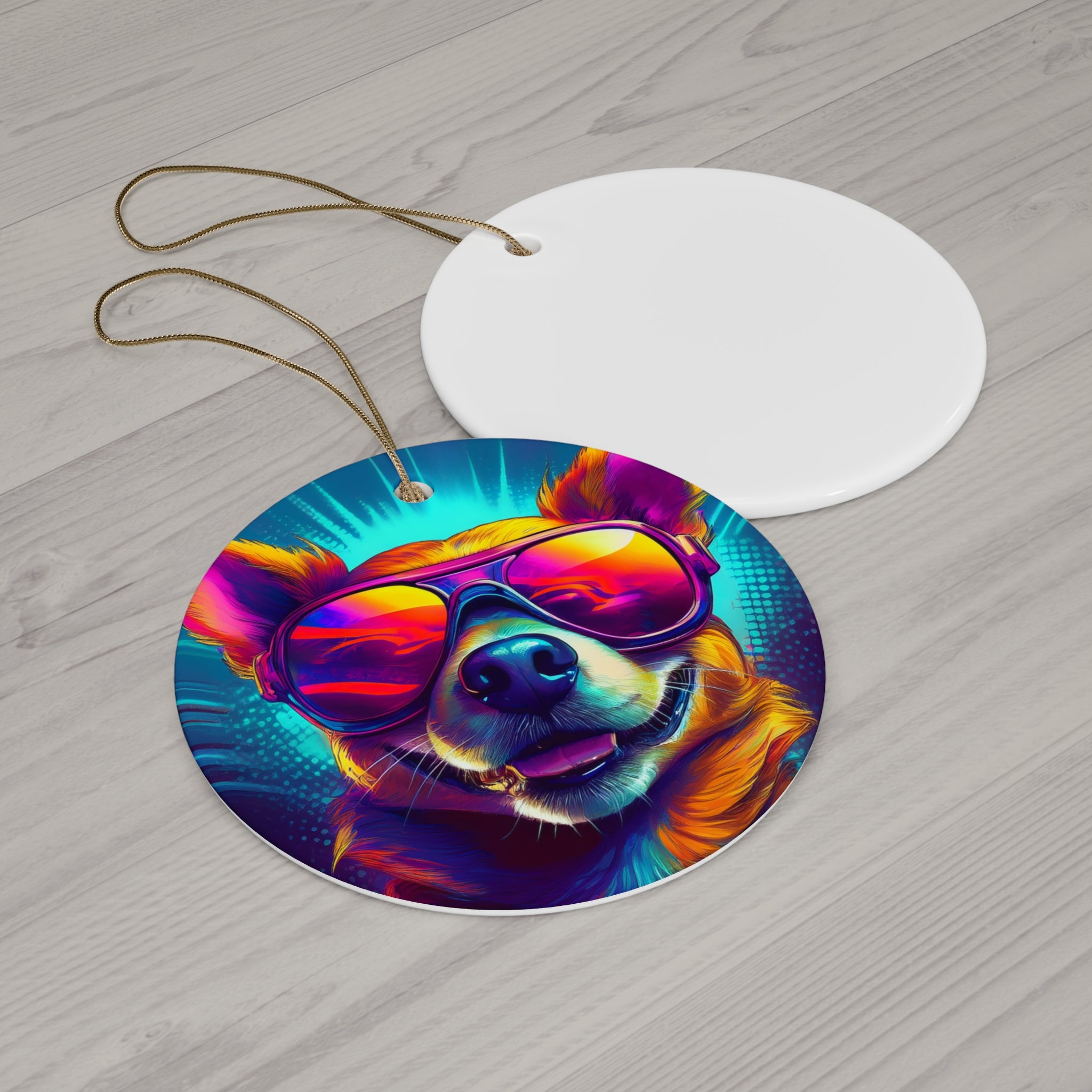 Chihuahua Cool Sunglasses Ceramic Ornament
