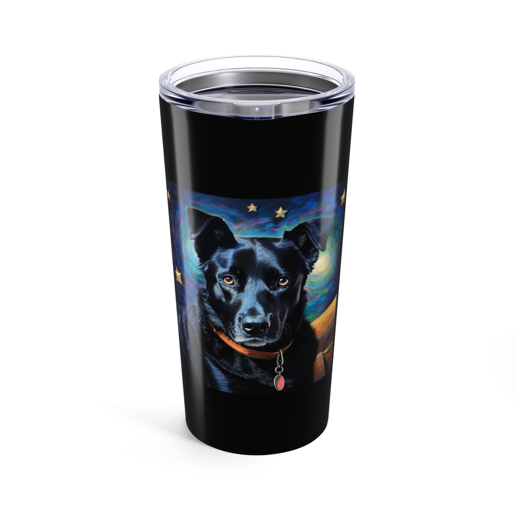 Black Shepherd Lab Stary Night Tumbler 20oz