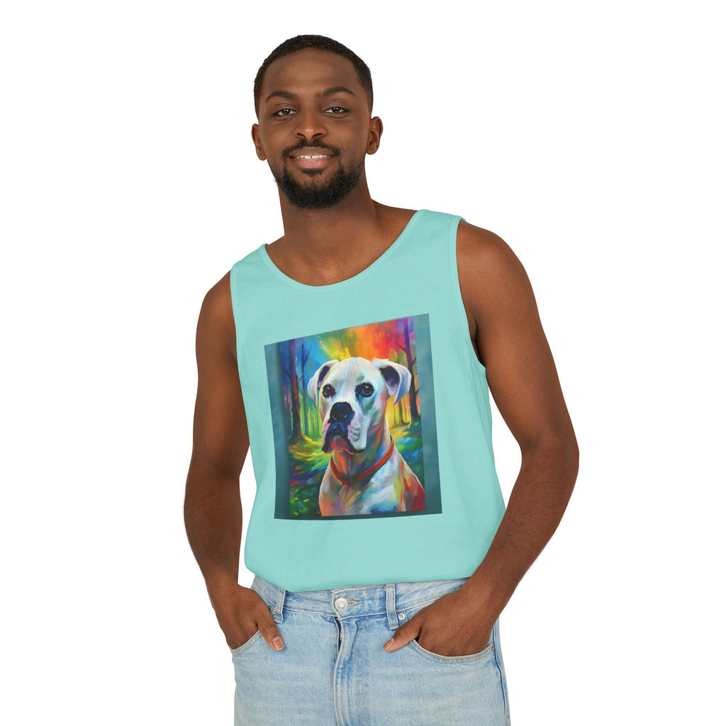 Boxer Rainbow Sky Unisex Tank Top