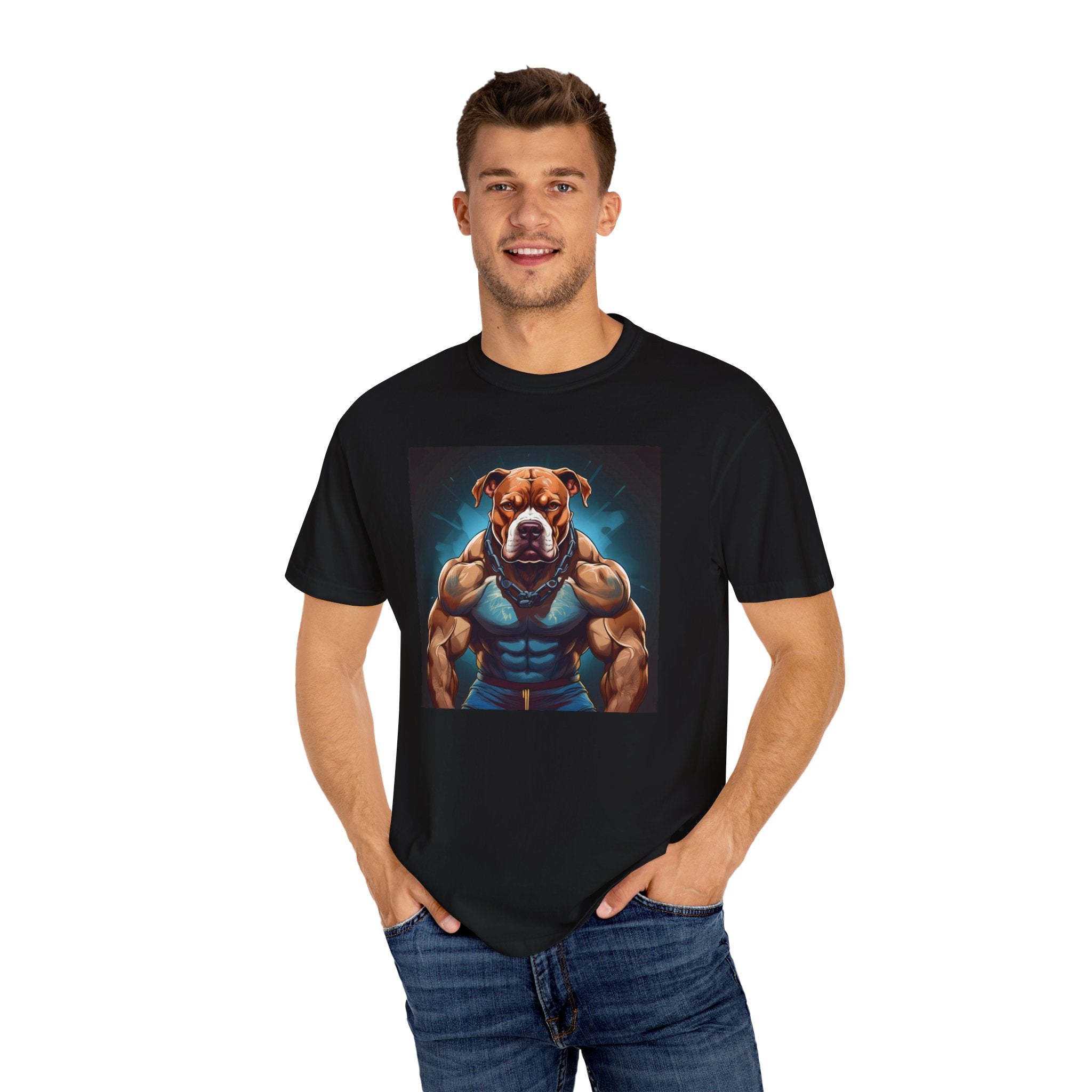 Pitbull Body Builder Unisex Garment-Dyed T-shirt
