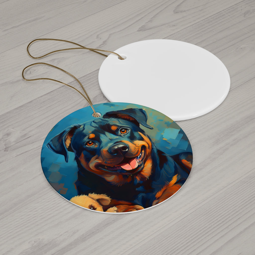 Rottweiler Ceramic Ornament