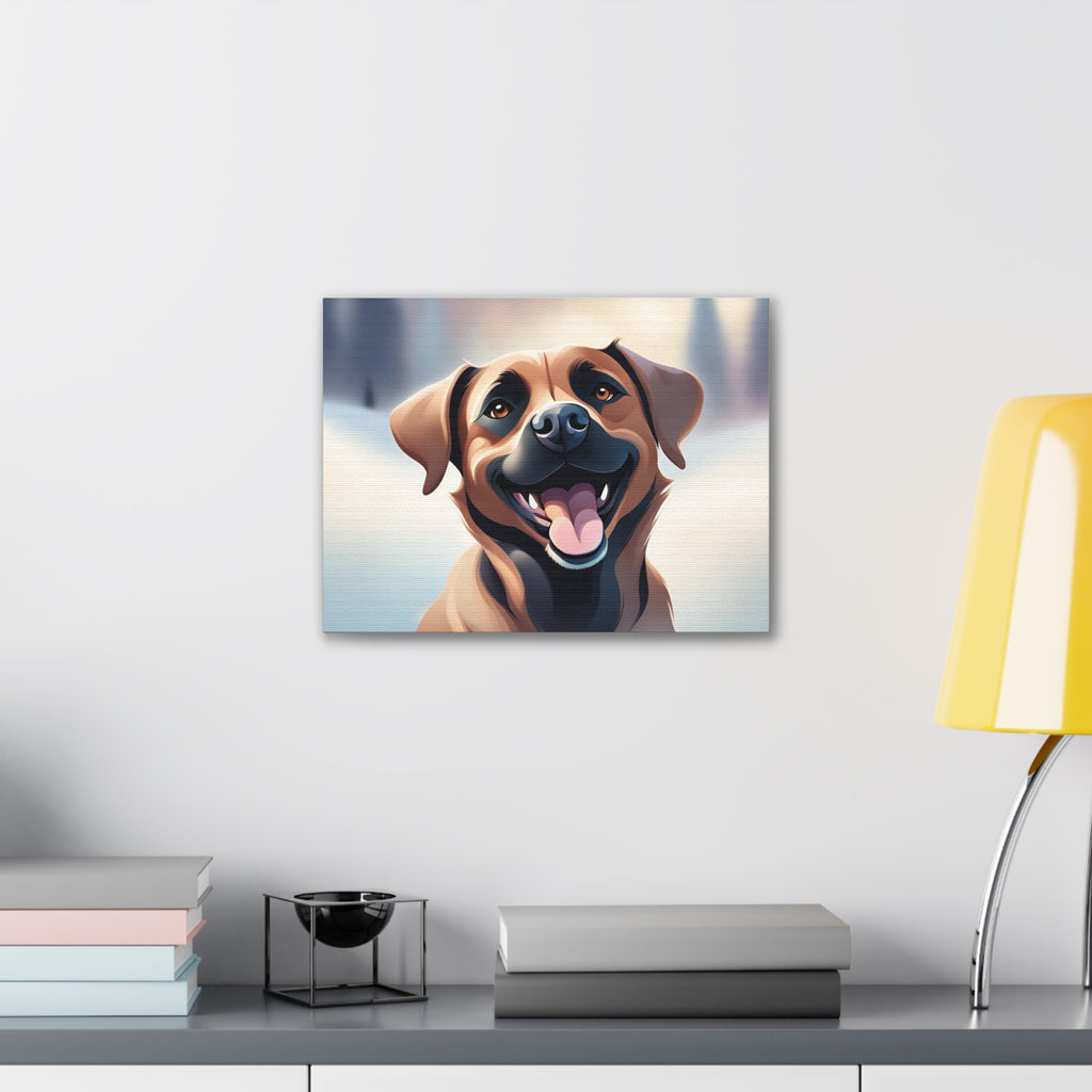 Black Mouth Cur Canvas Stretched, 0.75"