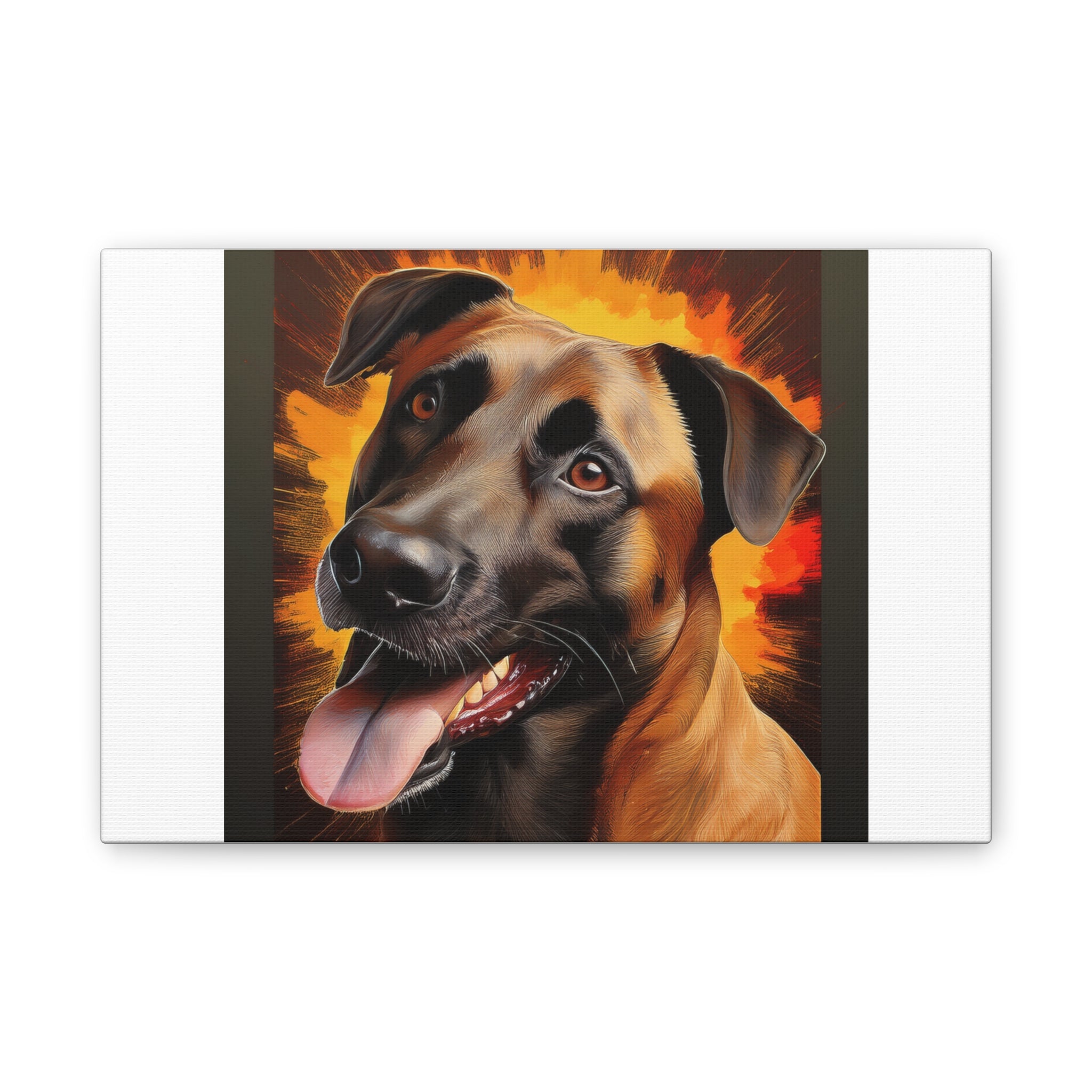 Belgian Malinois Shepherd Canvas Stretched, 0.75"