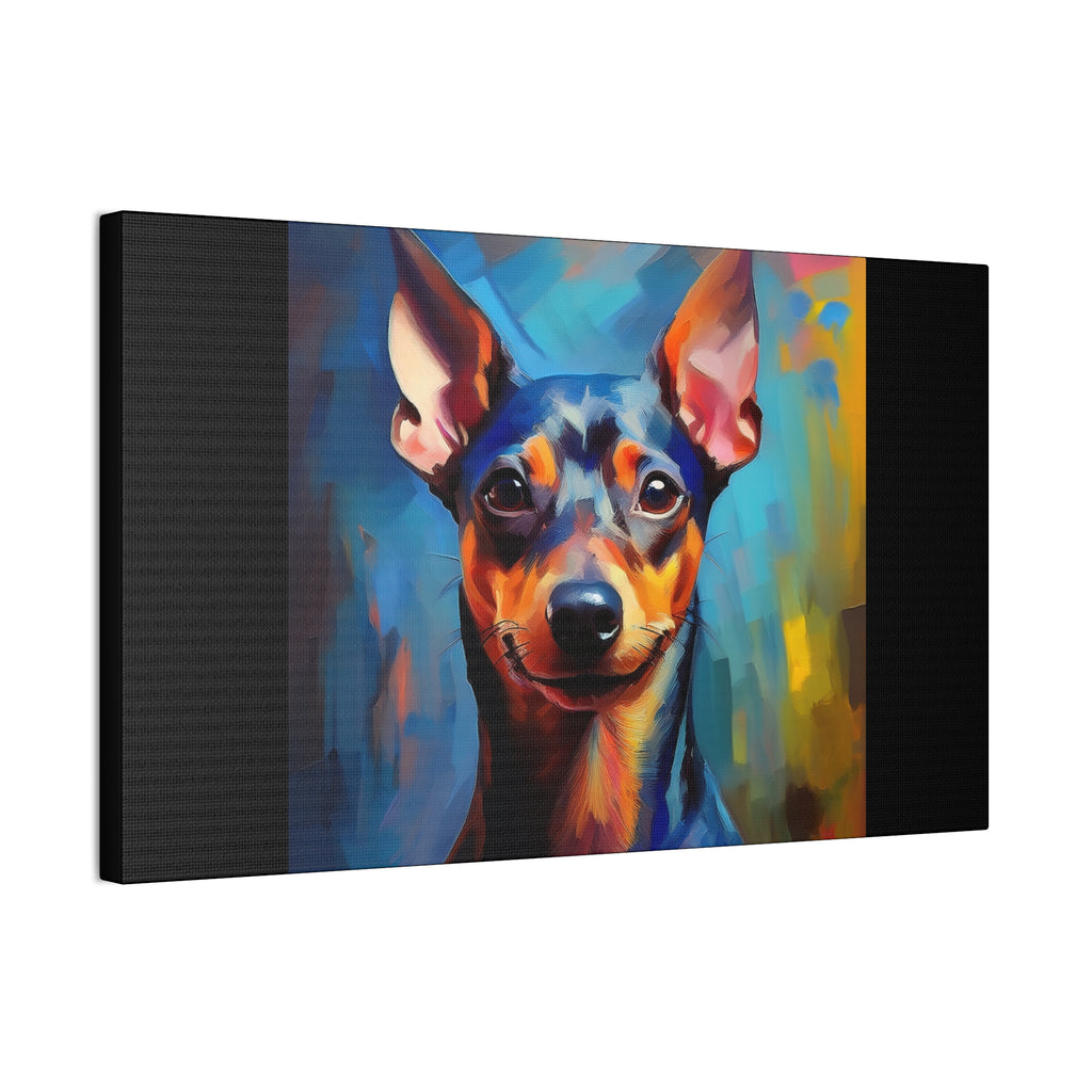 Miniature Pinscher Canvas Stretched, 0.75"