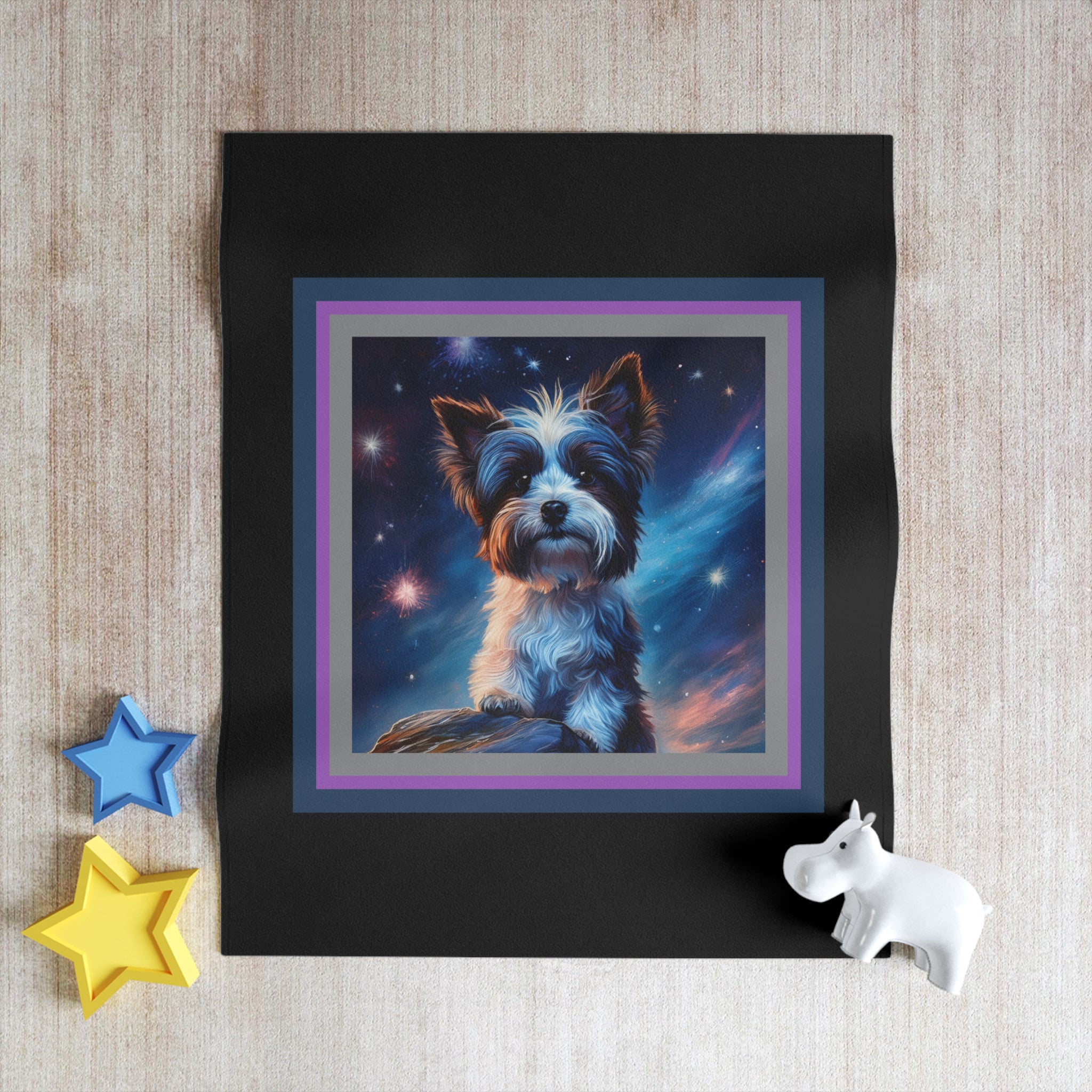 Biewer Terrier Stary Night Builder Throw Blanket
