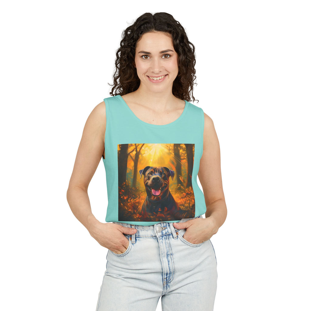 Pit Bull Brindle Autumn Unisex Tank Top