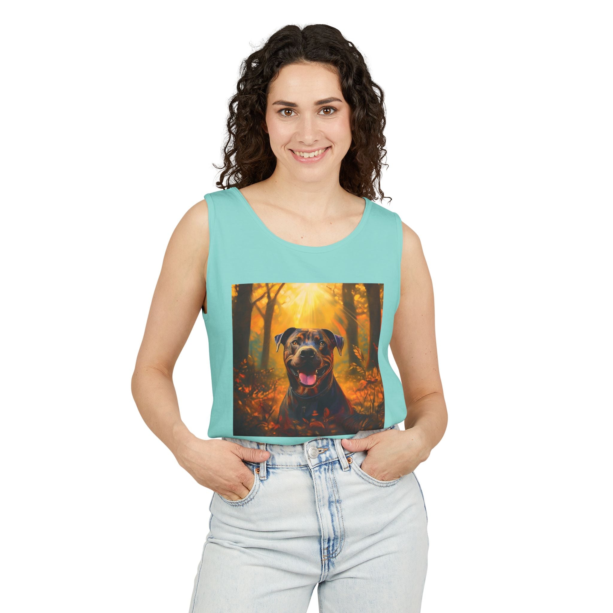 Pit Bull Brindle Autumn Unisex Tank Top