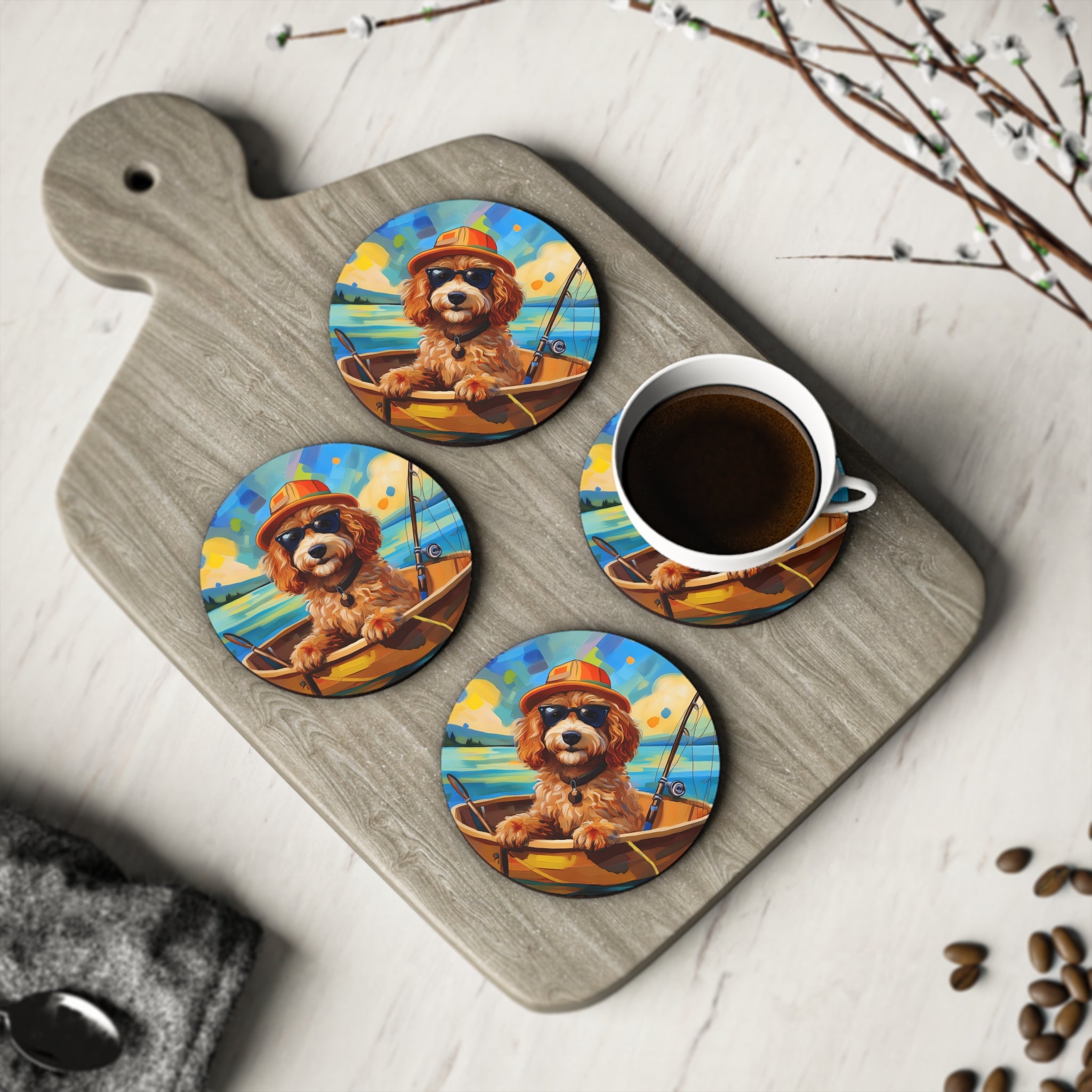Doodle Fishing Coasters