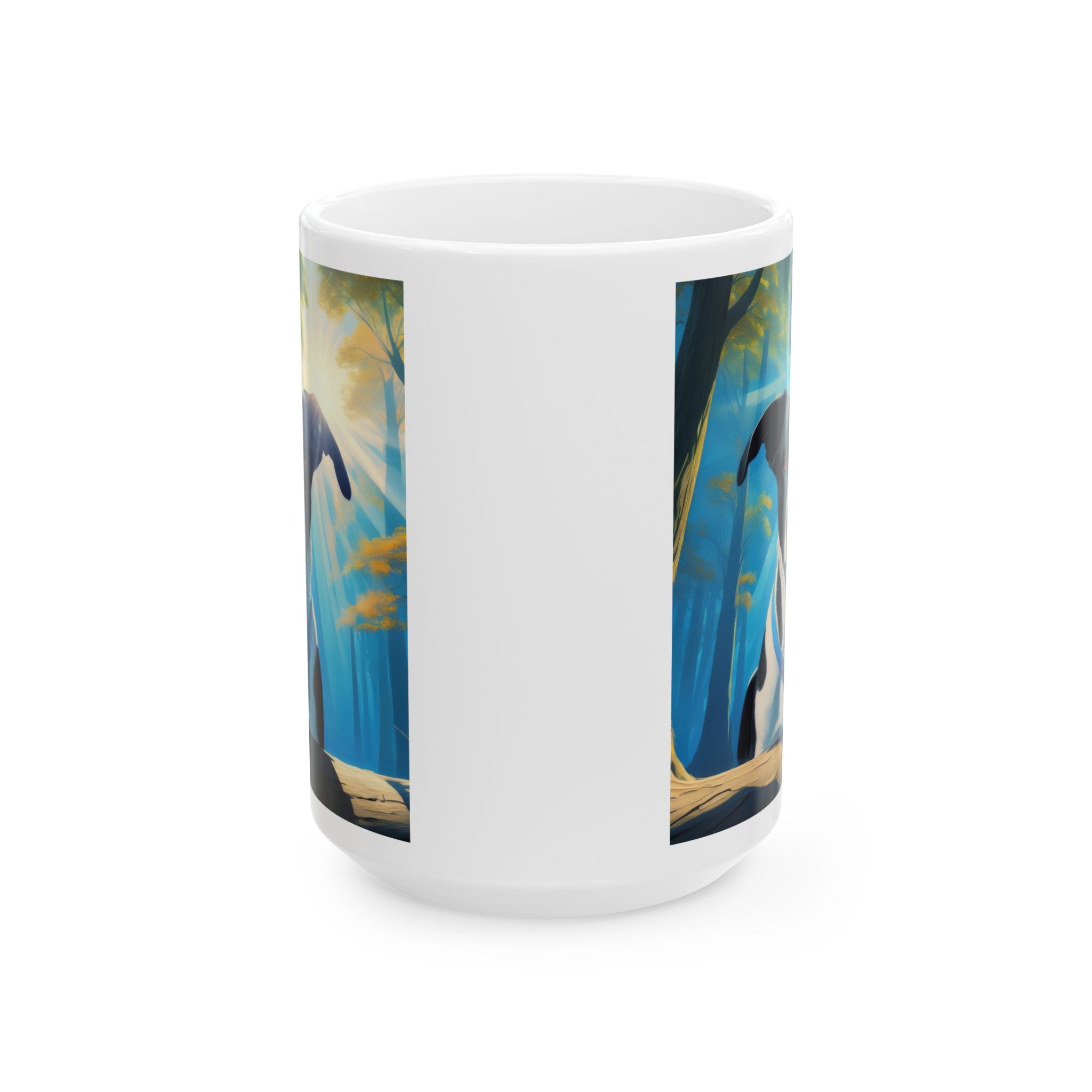 Coonhound forest Ceramic Mug, (11oz, 15oz)
