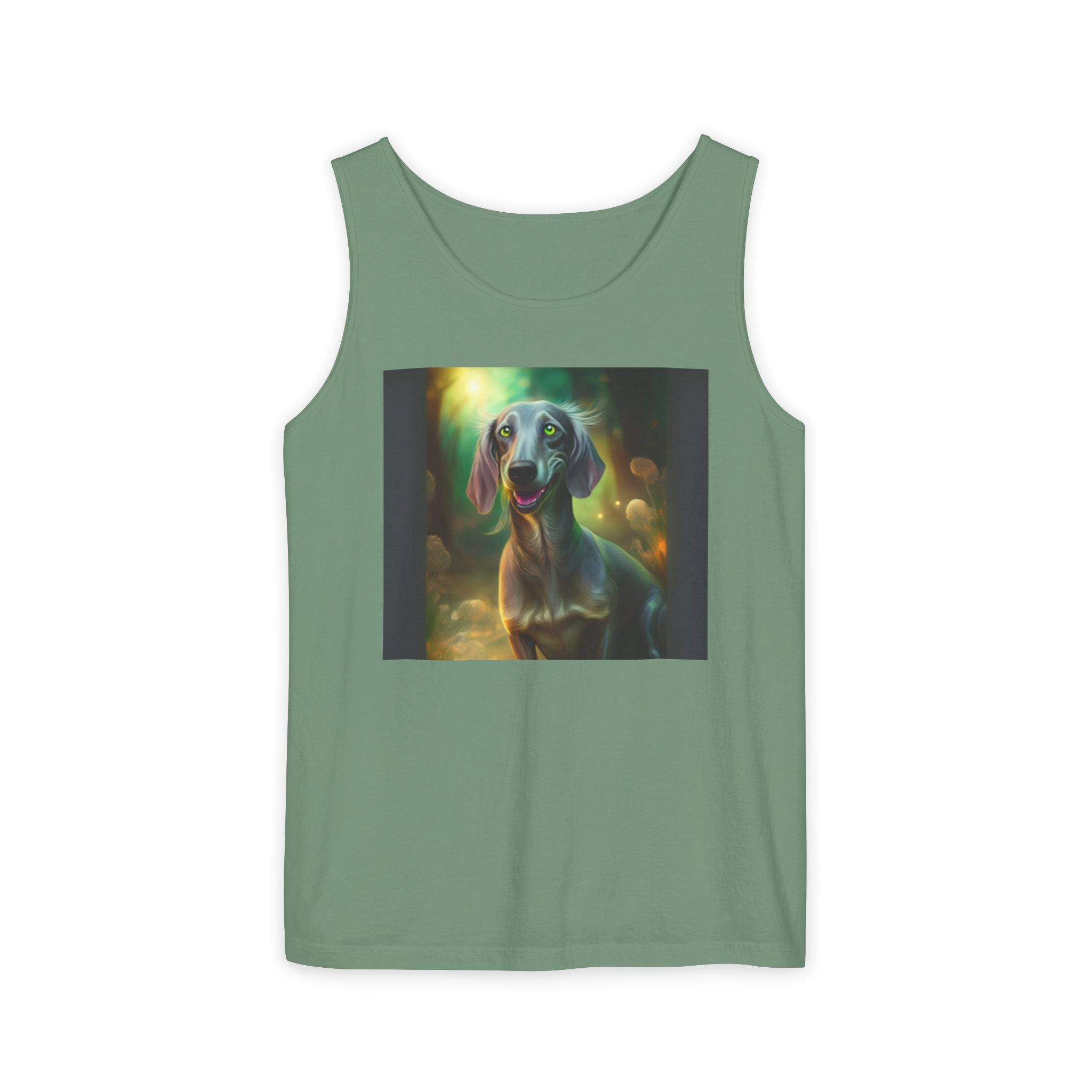Silver Grey Dachshund Unisex Tank Top
