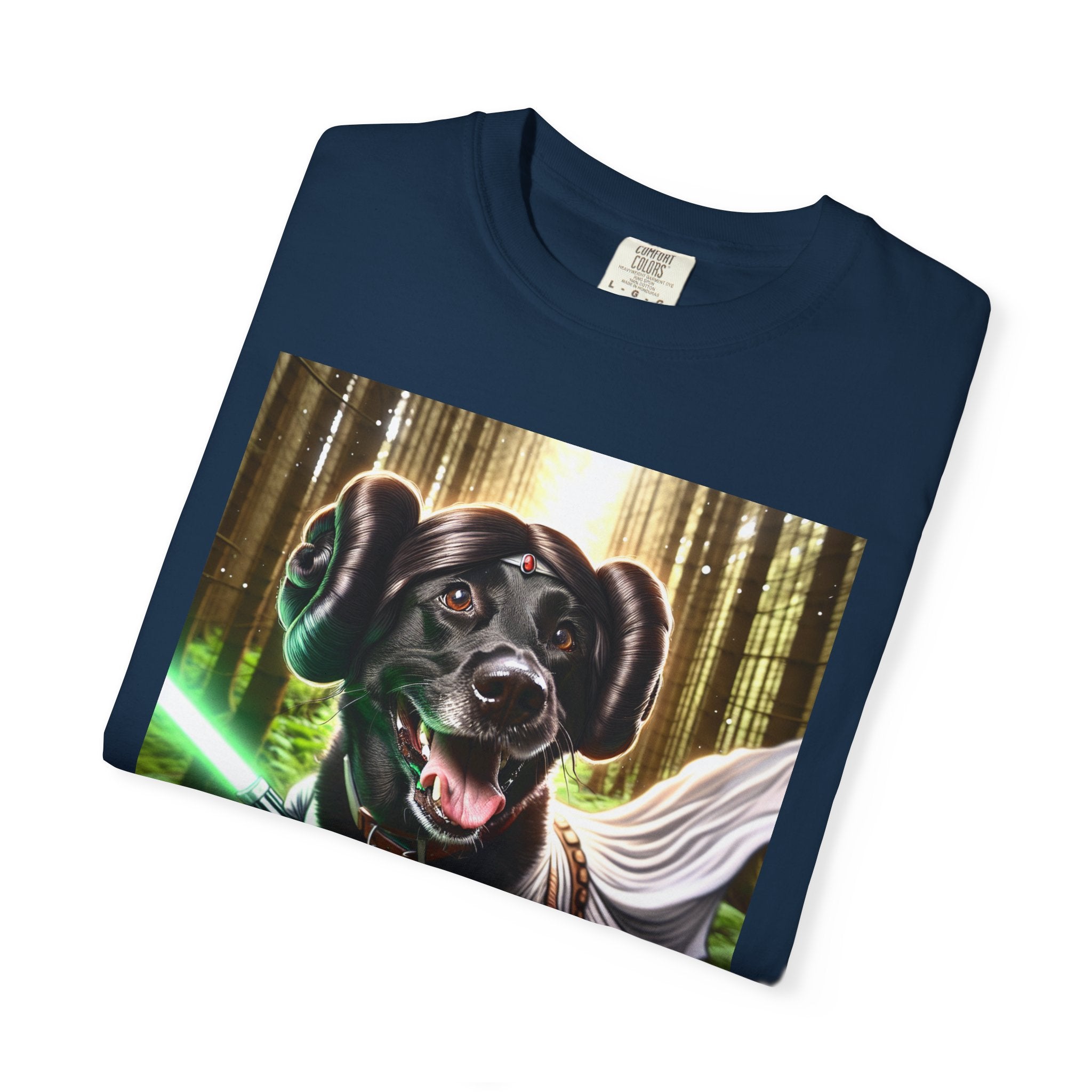 Black Lab Galaxy Princess Unisex Garment-Dyed T-shirt