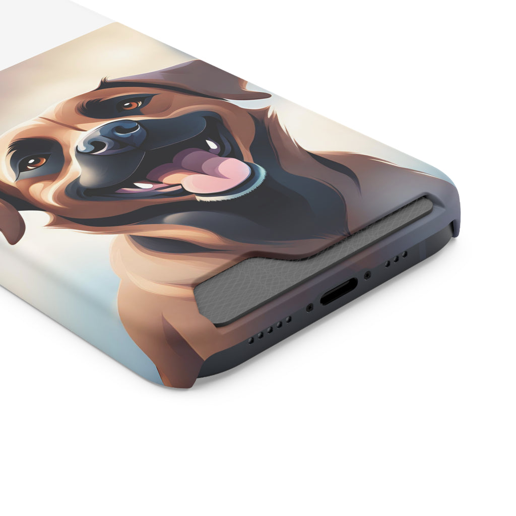 Black Mouth Cur Phone Case with Card Holder