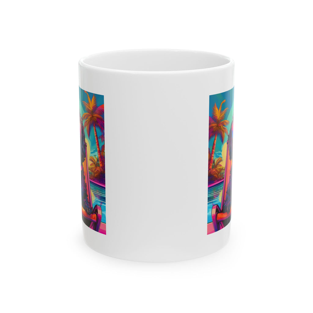 Doodle Poolside Ceramic Mug, (11oz, 15oz)