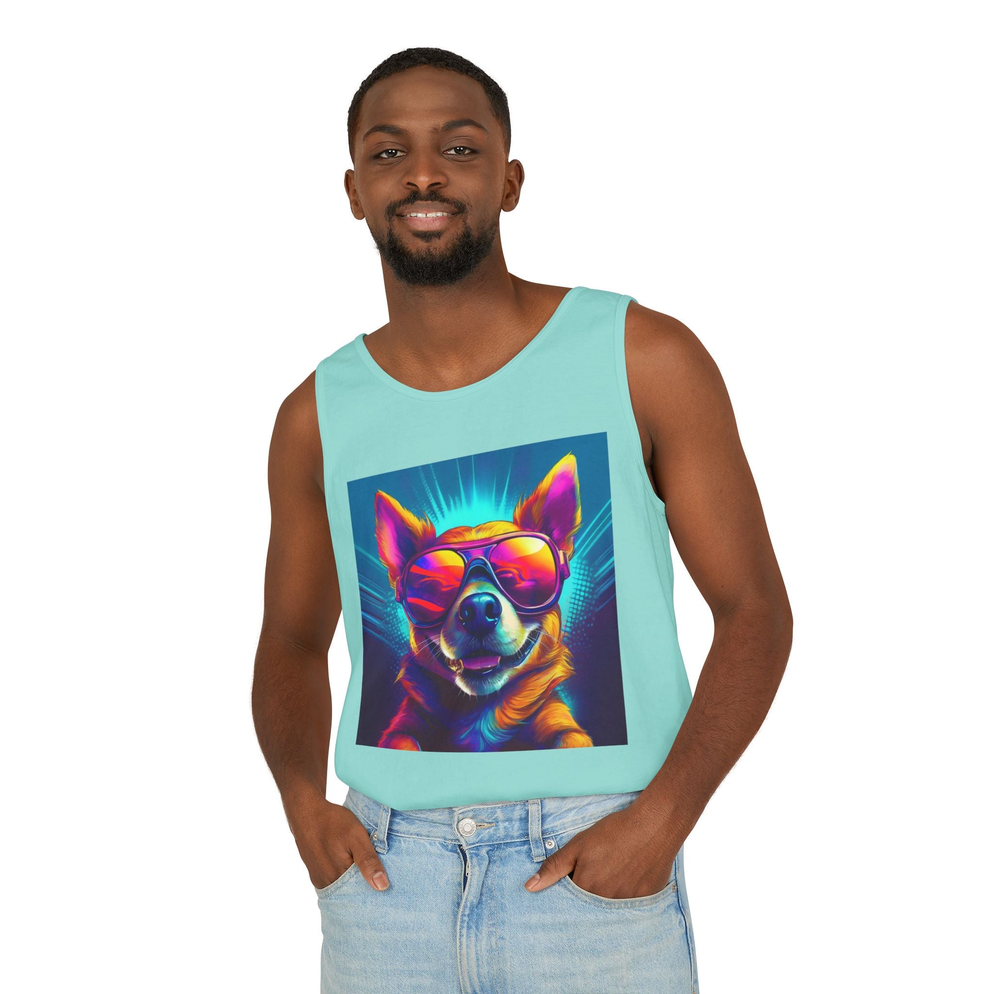 Chihuahua Cool Sunglasses Unisex Tank Top