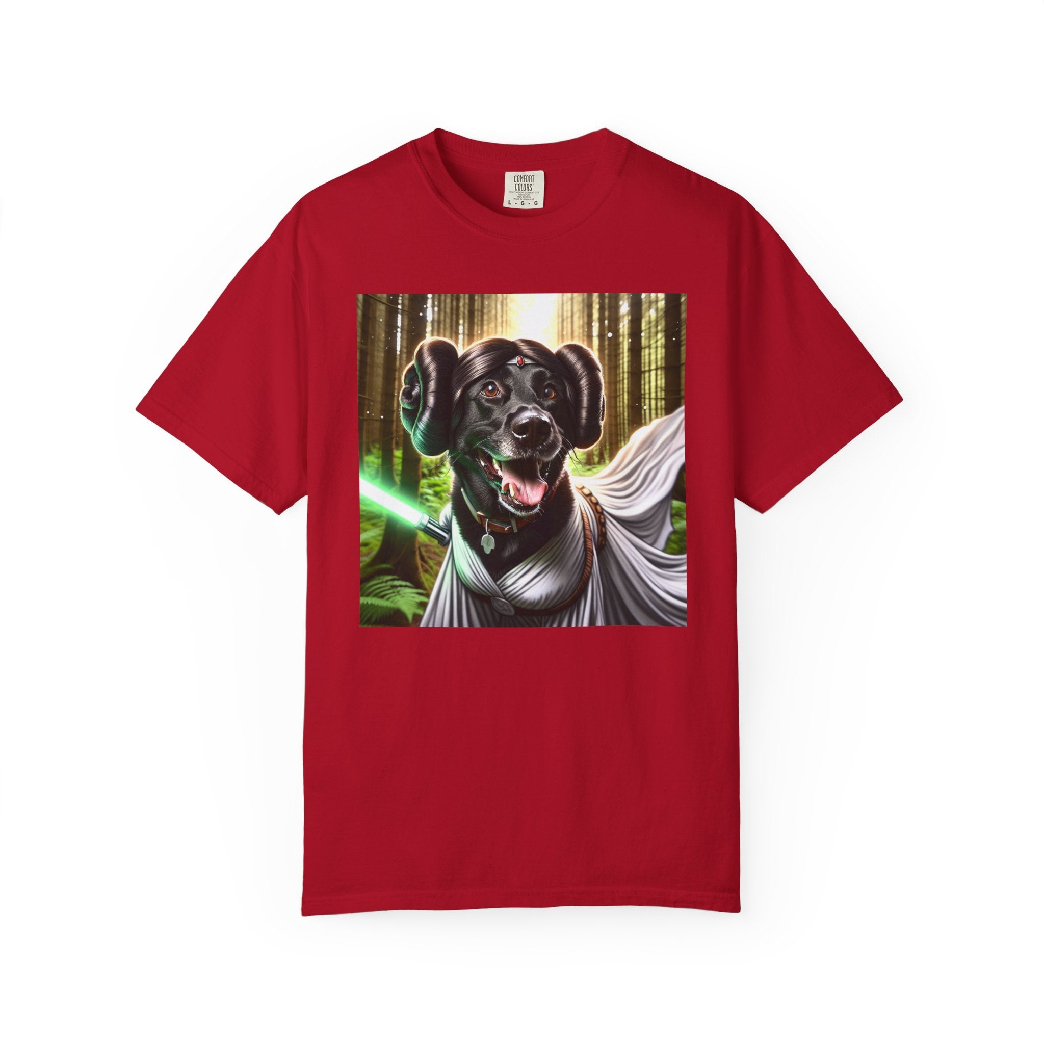 Black Lab Galaxy Princess Unisex Garment-Dyed T-shirt